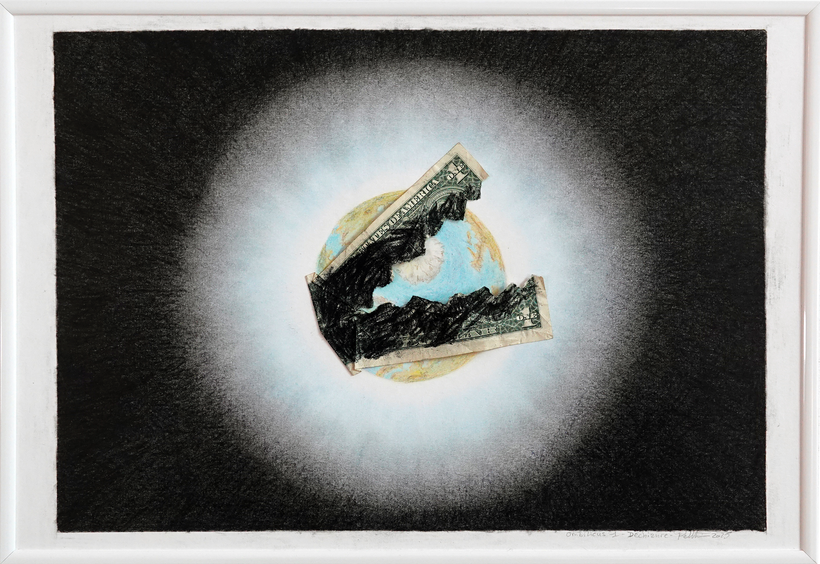 Dessin-collage SpaceMaker - Déchirure Ombilicus n°1