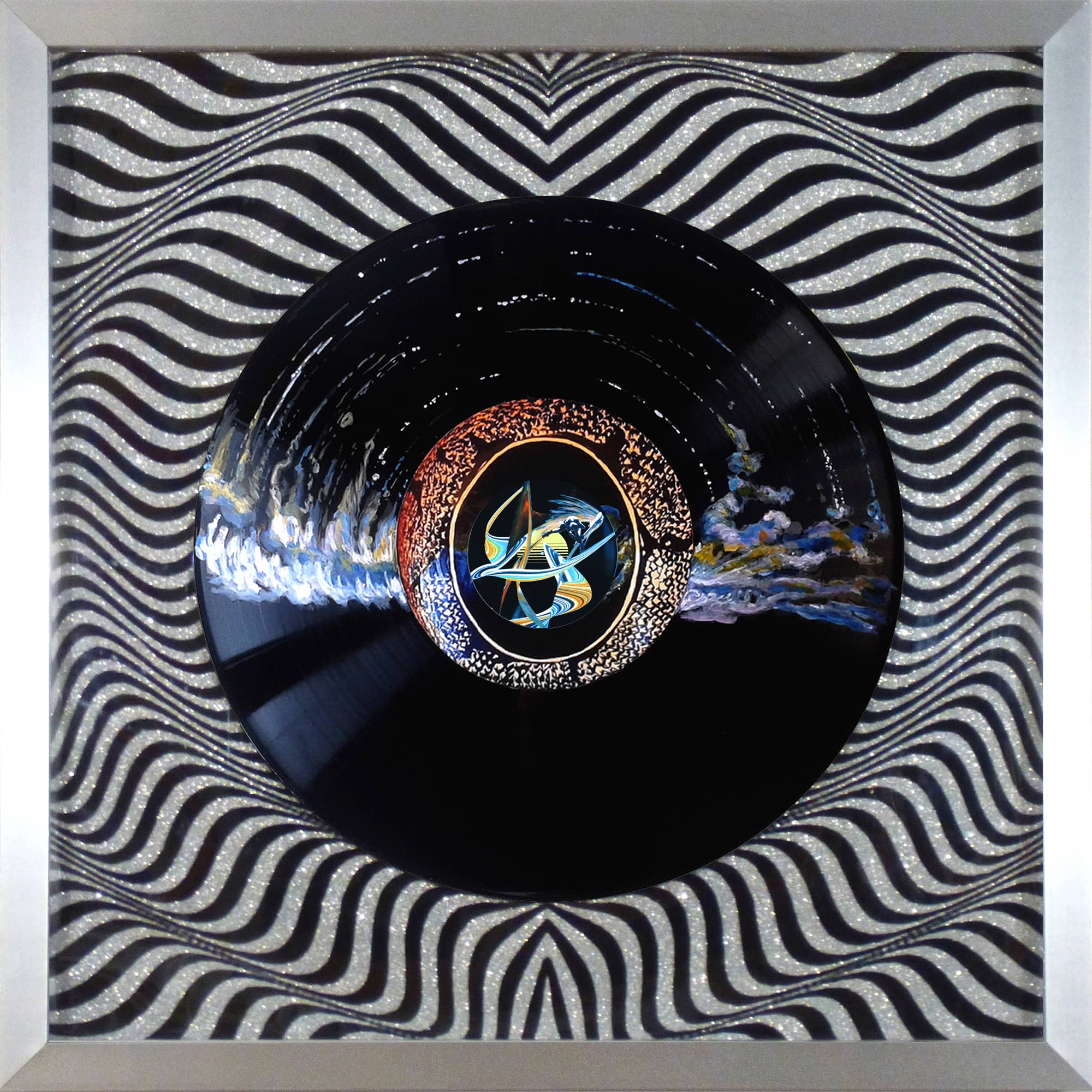 Collage sur disque vinyle 