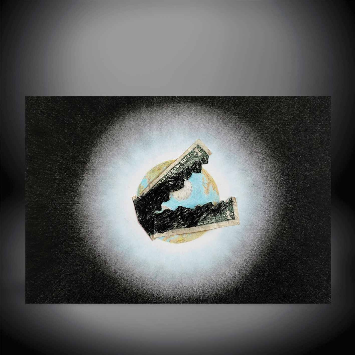 Dessin-collage SpaceMaker - Déchirure Ombilicus n°1