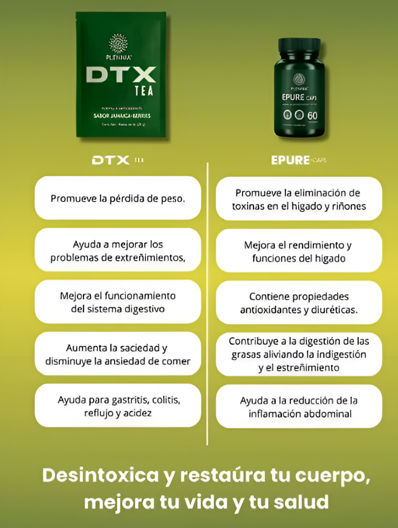 4 DTX + E PURE CAPS Desintoxicación Total