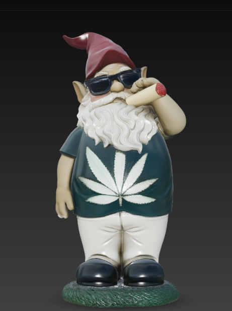 Cool Cannabis Gnome 3D Model