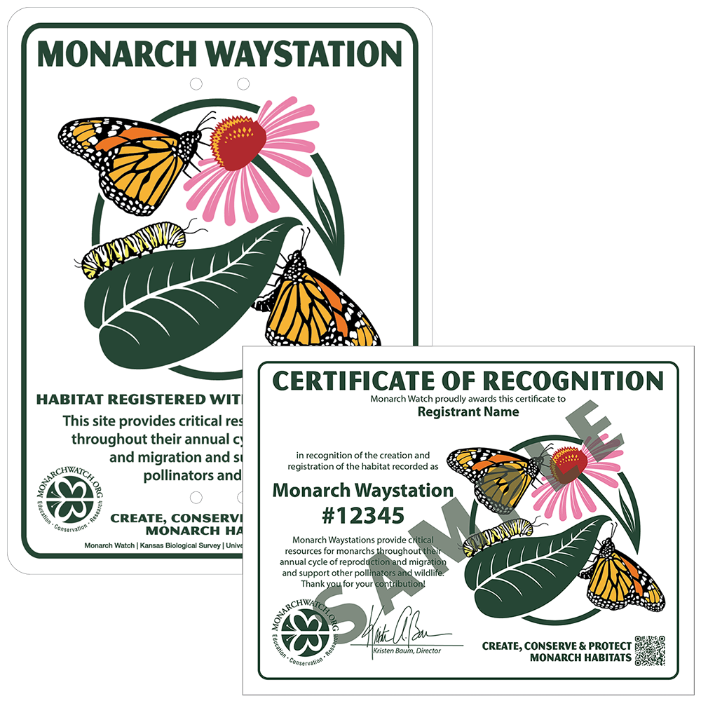 Monarch Waystation Registration and Sign Bundle