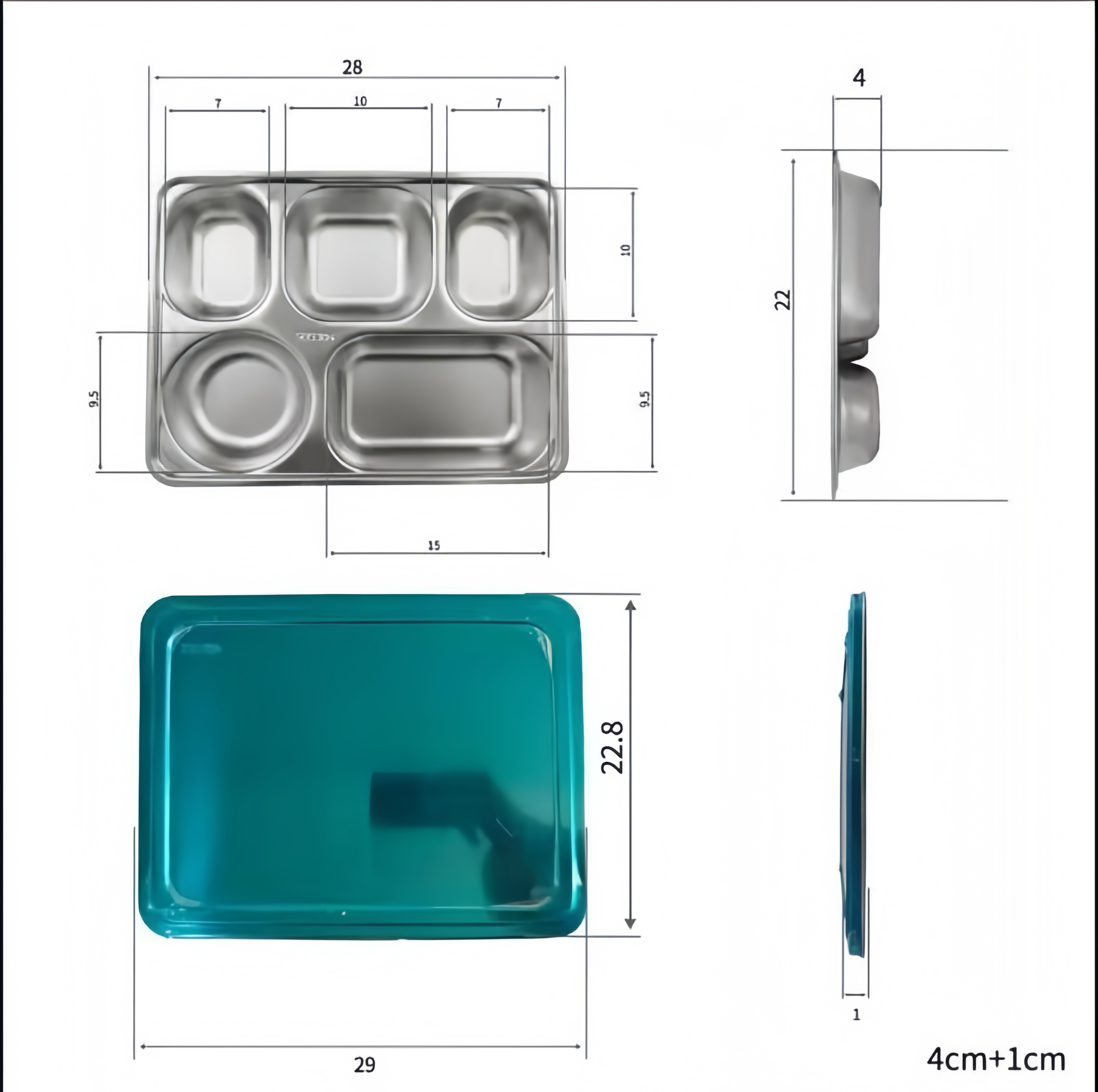 Food Tray Tebal 4+1 (Rp 35.000)