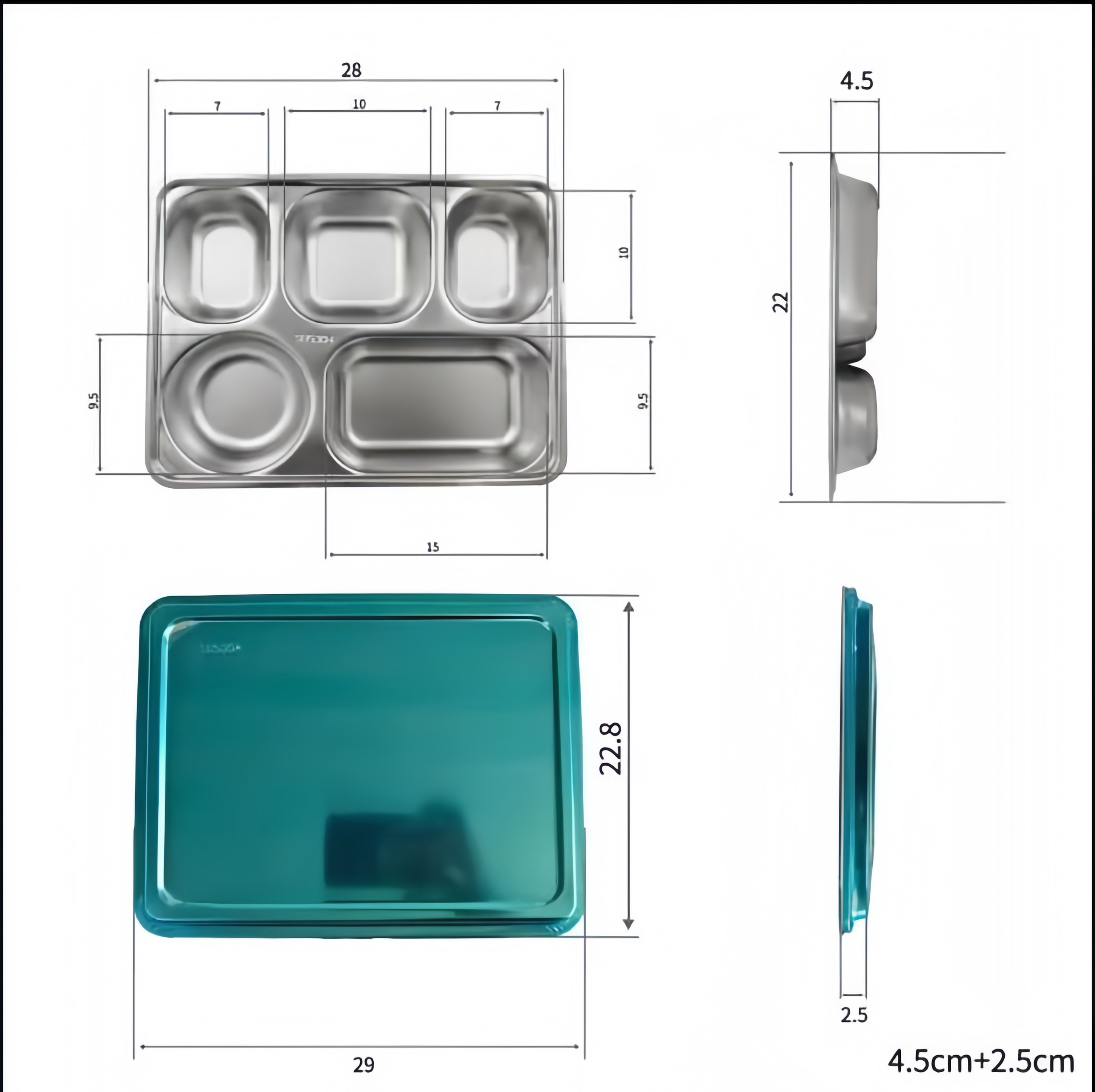 Food Tray Tebal 4,5+2,5 (Rp 40.000)
