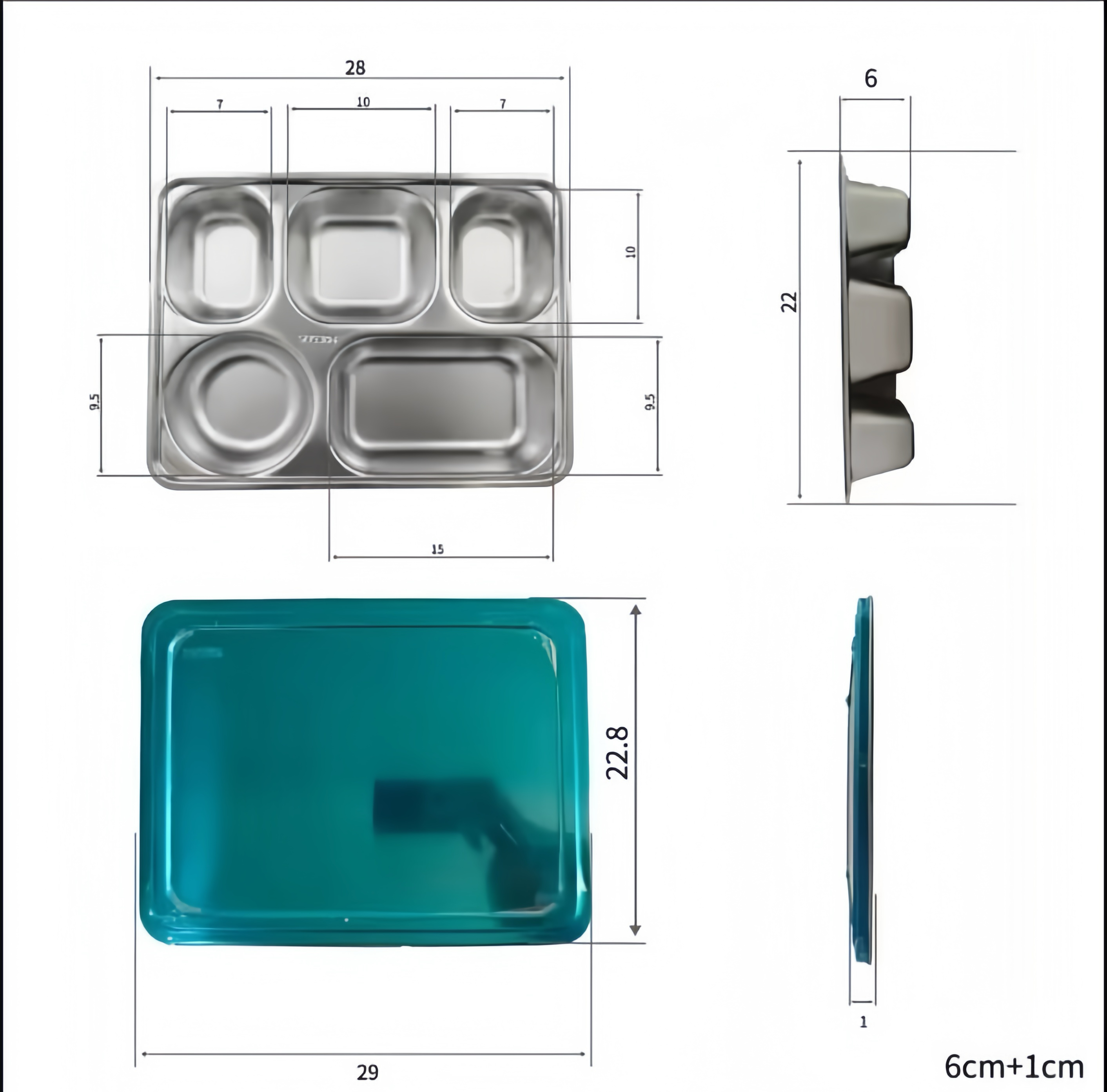 Food Tray Tebal 6+1 (Rp 50.000)