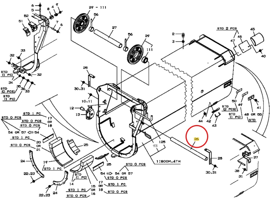 37010100700 Tadano Pin - Pulley Sheave Boom