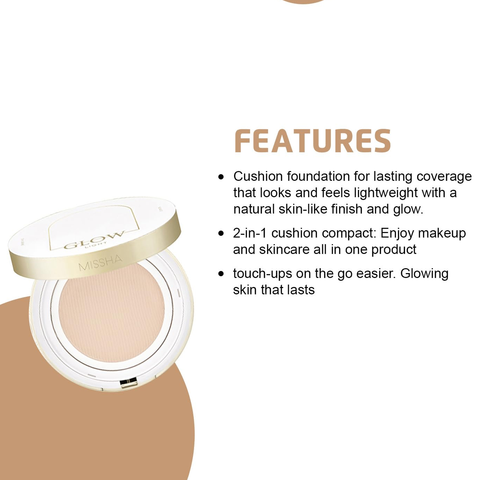 MISSHA GLOW CUSHION LIGHT [NO.23 SAND]