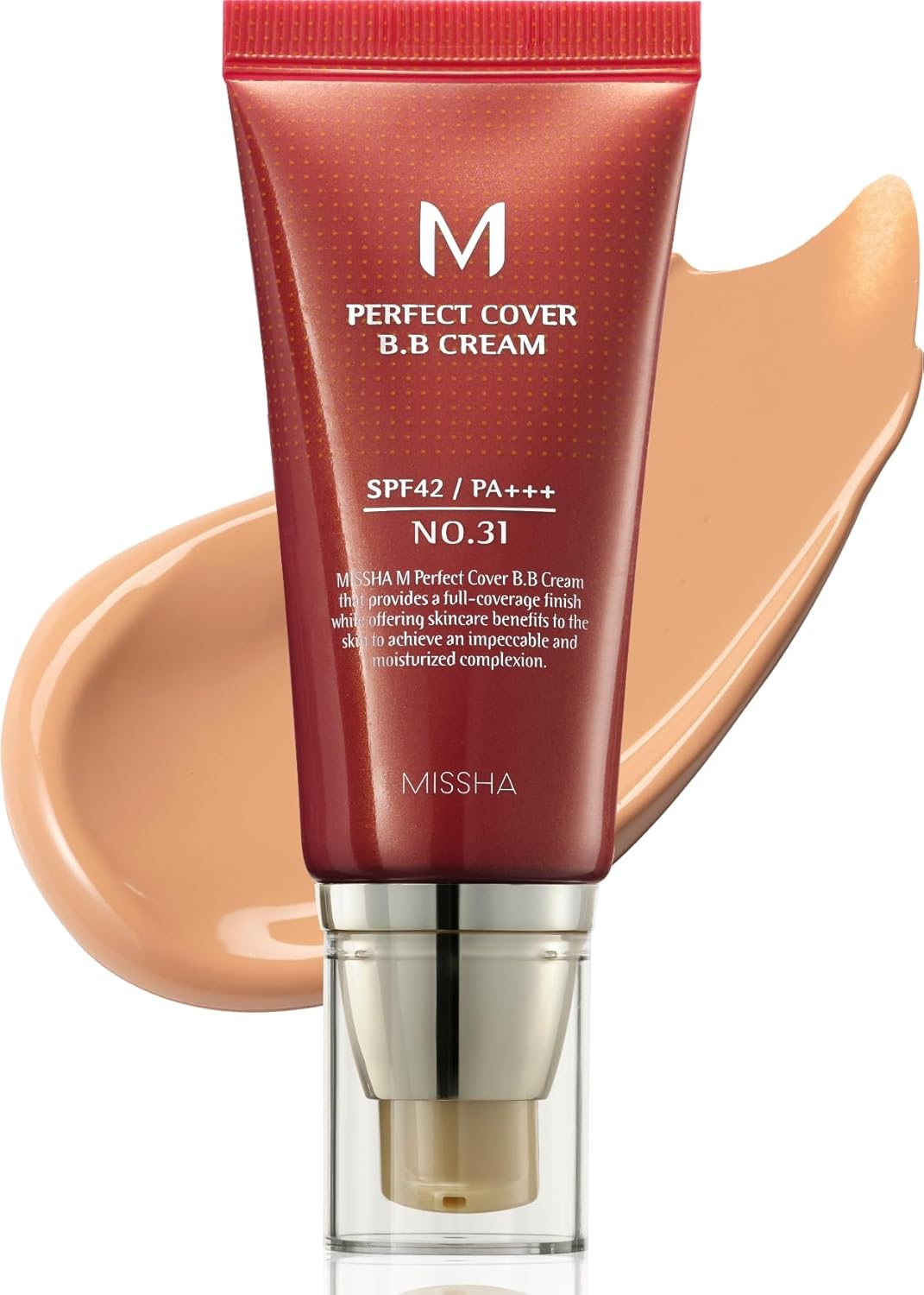 MISSHA M Perfect Cover BB Cream SPF42/PA+++ (No.31/ Golden Beige) 50ml For Lightweight and Hydrates Women