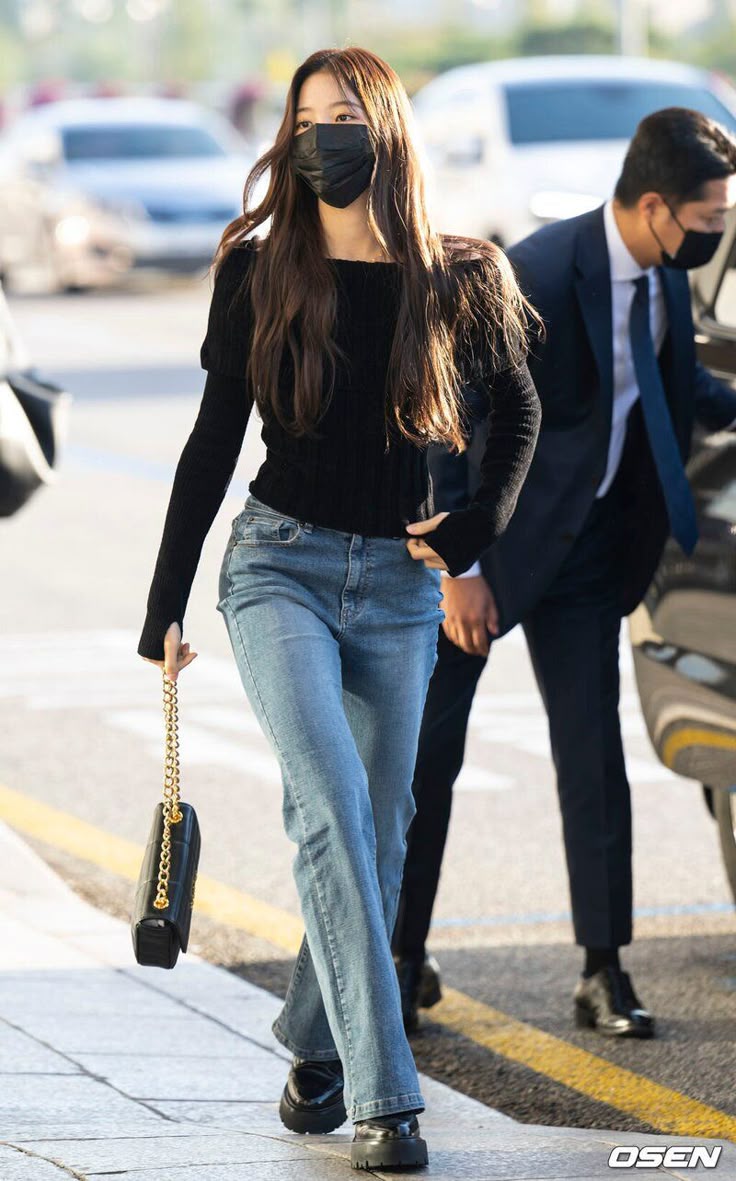 Off Shoulder Ribbed Black Sweater