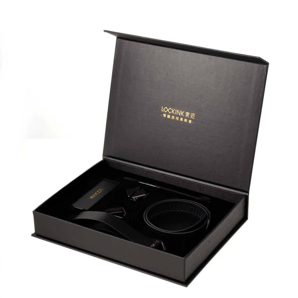 LOCKINK - Halsband mit Leine Set - schwarz