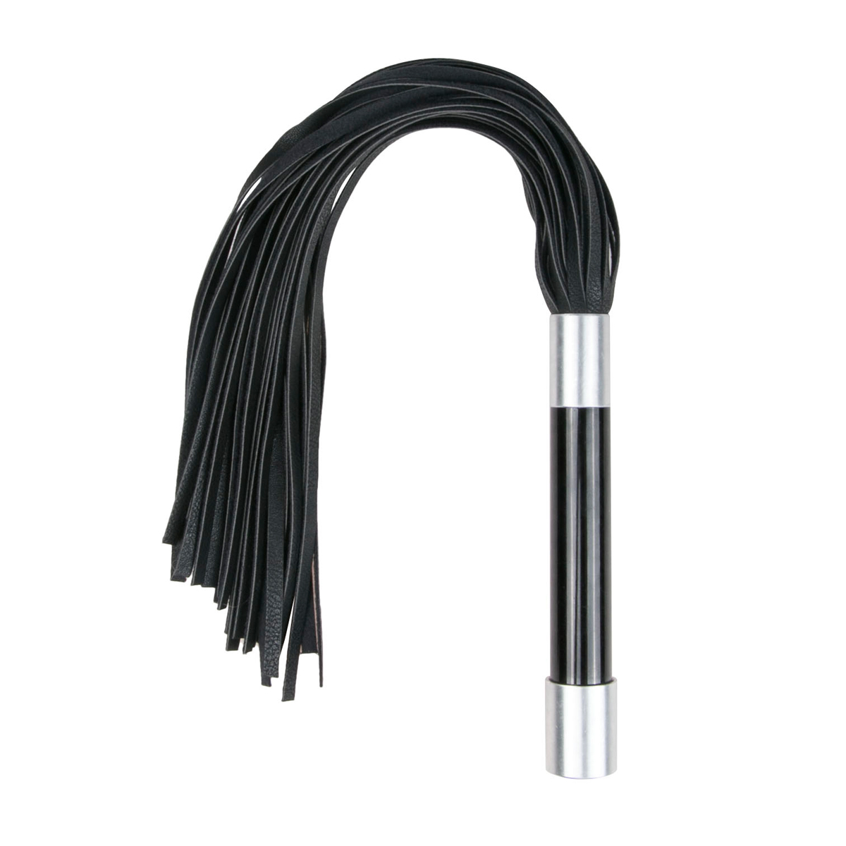 Riemenpeitsche mit Metallgriff lang