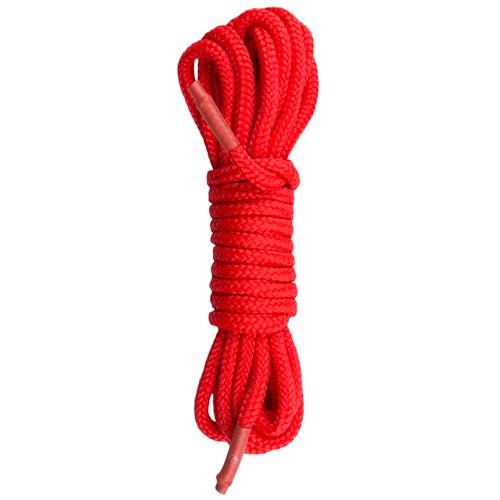 rotes  Bondageseil aus Nylon, 10 M