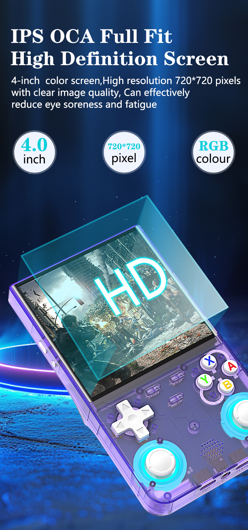 R36ULTRA Retro Handheld Console 2025 – 128GB, 4-Inch HD IPS Screen, Multi-Emulator, 3000mAh Battery