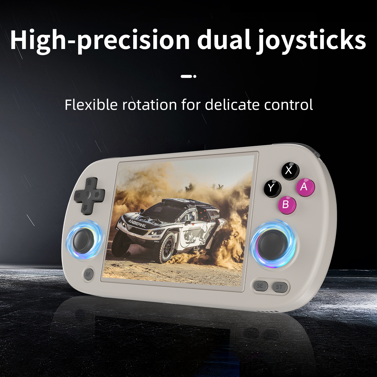 ANBERNIC RG40XX H White – Retro Handheld Game Console 4.0" IPS, 64/128GB, Wi-Fi 2.4/5G, Bluetooth, HDMI TV Output, 3200mAh Battery