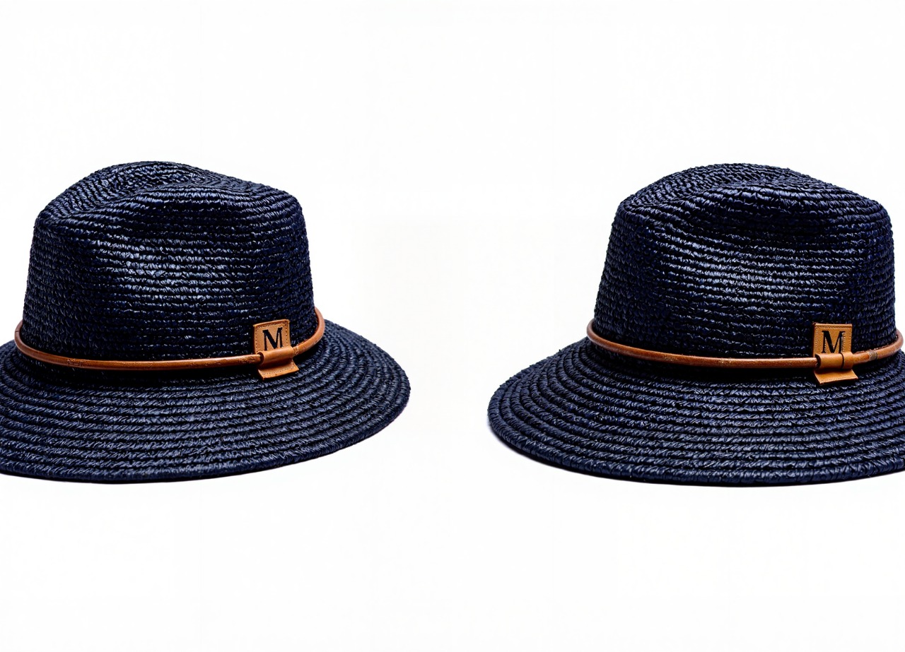 Classic Woven Fedora – Midnight Black