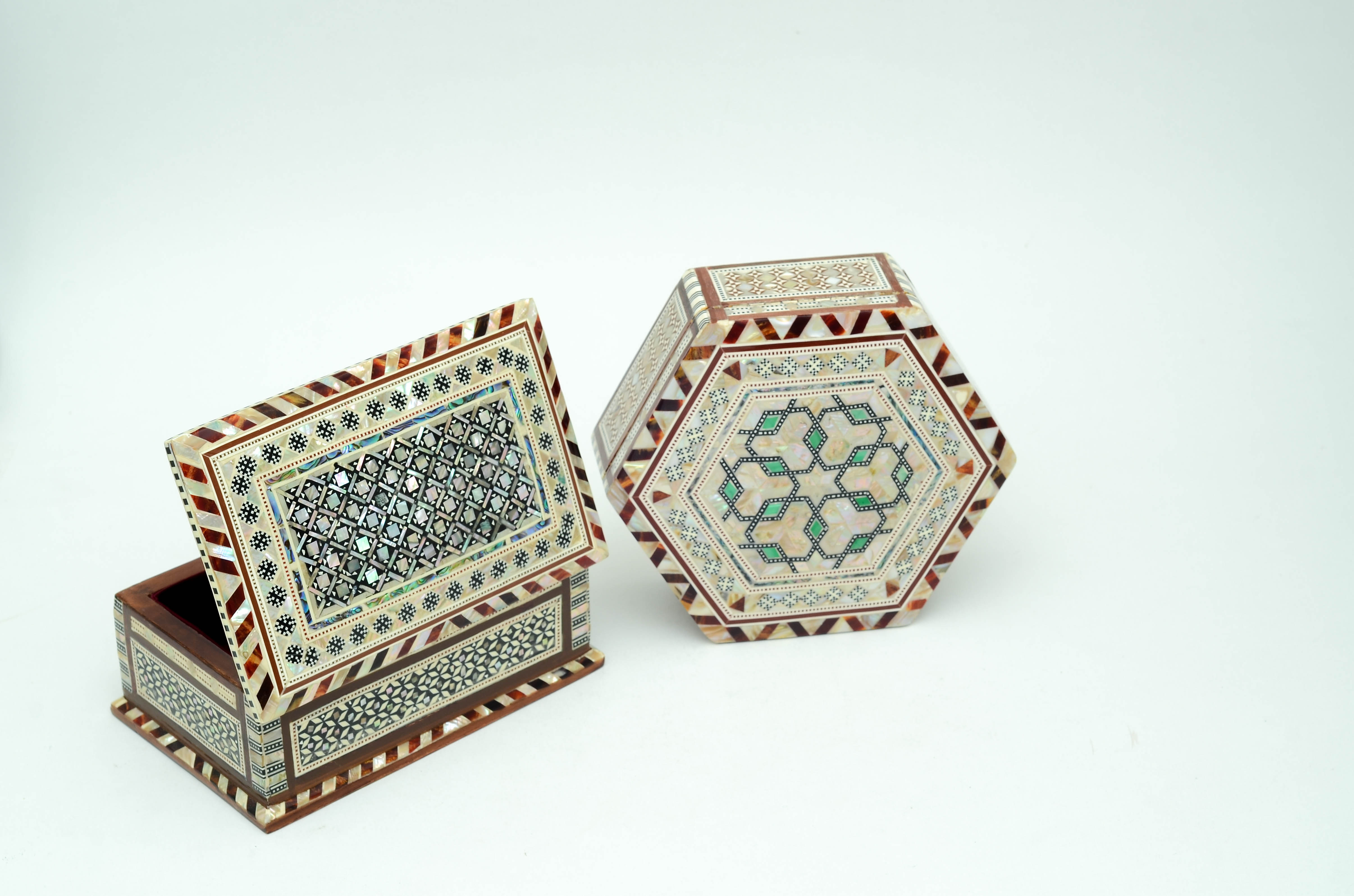 Handcrafted Mosaic Wooden Boxes