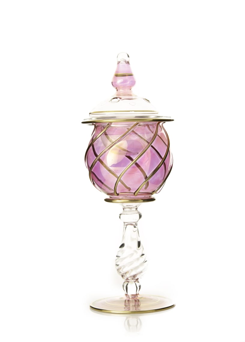 D01 – Handmade Glass Incense Burner | Decorative Mabkhara