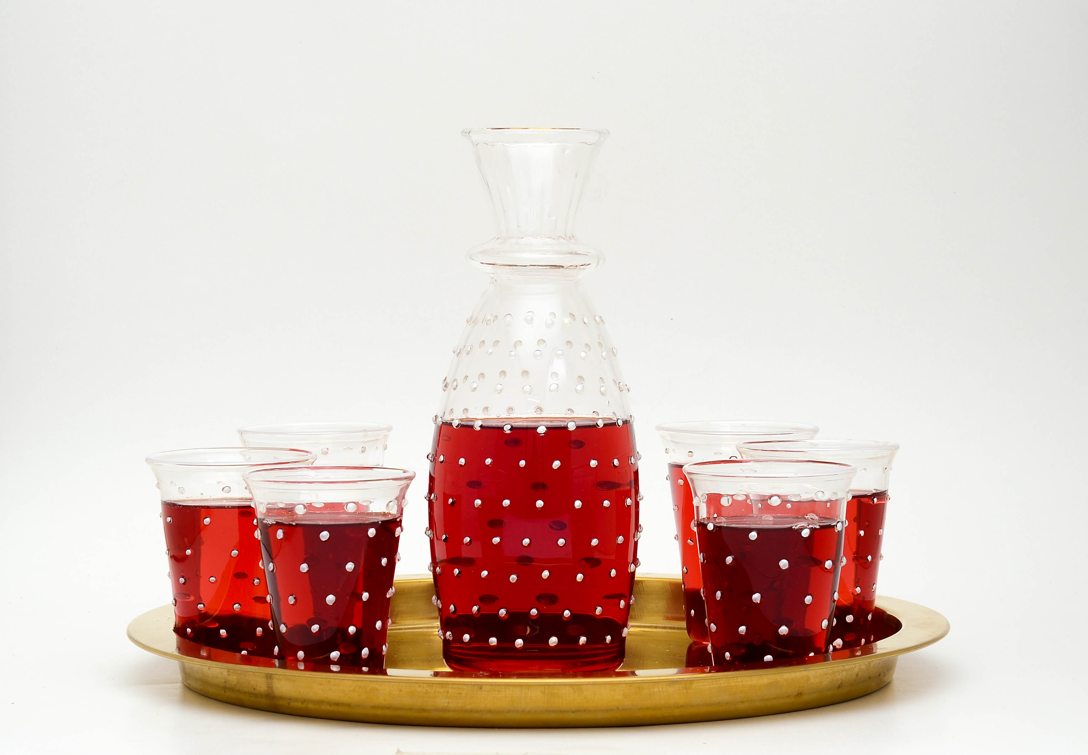 D08 – Handmade Clear Glass Drinkware Set | Jug & 6 Cups