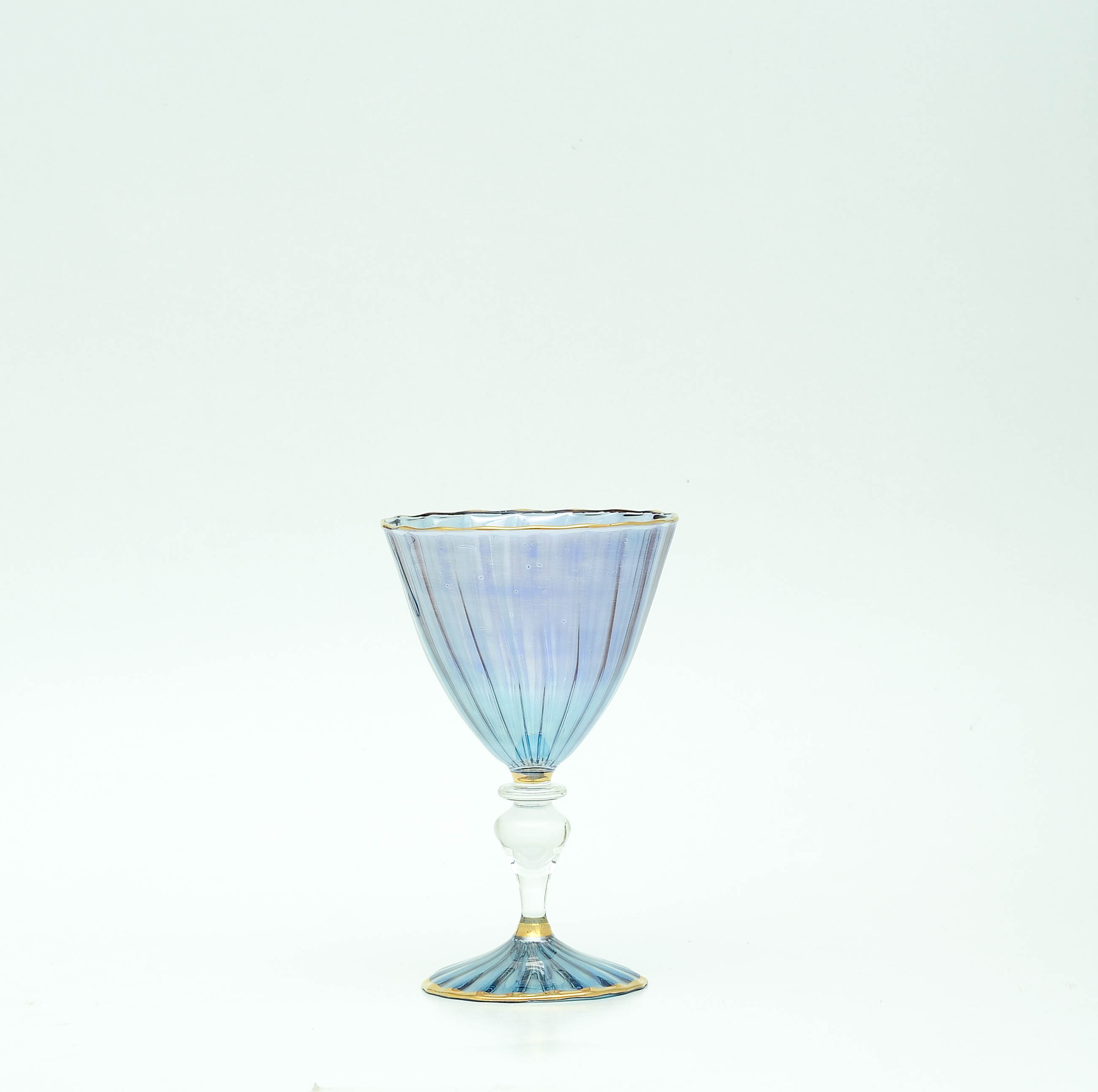 D05 - Handmade Blue Glass Decanter & Goblet Set | Decorative Drinkware