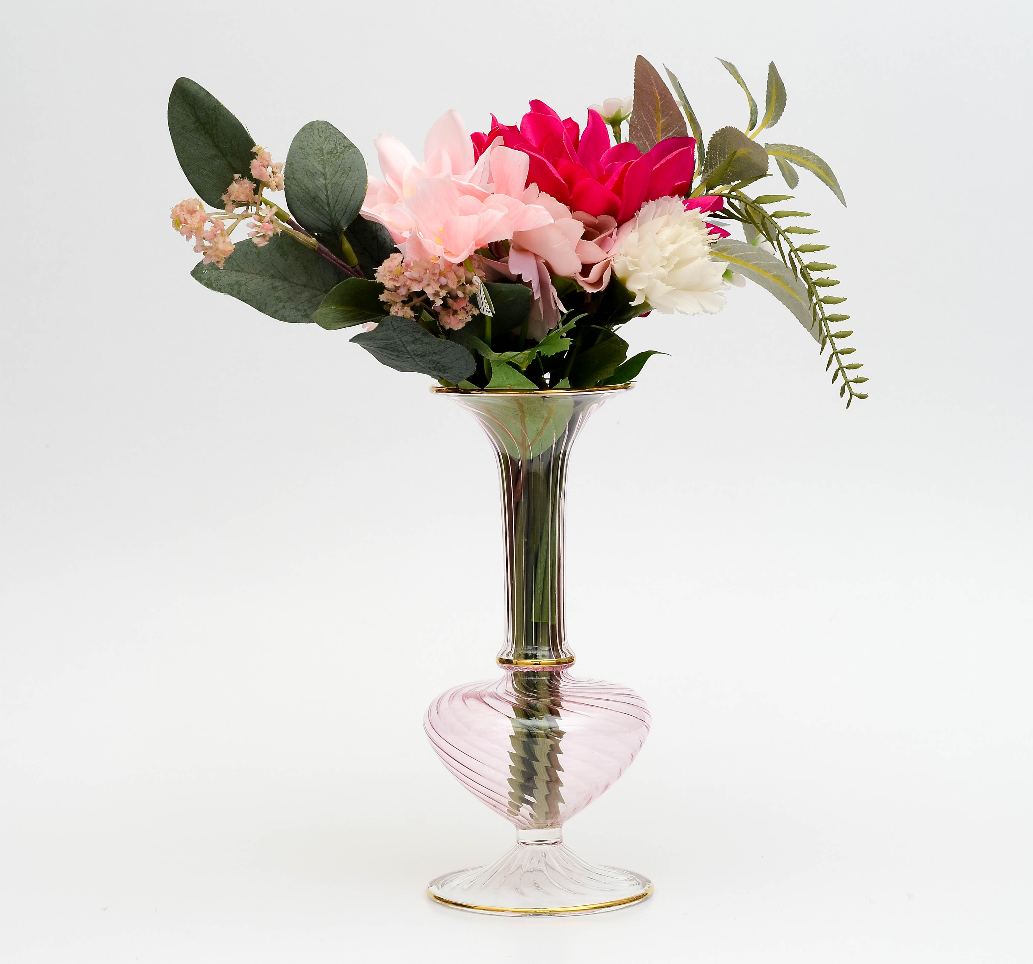 D12 - Hand-Blown Glass Heart-Shaped Vase