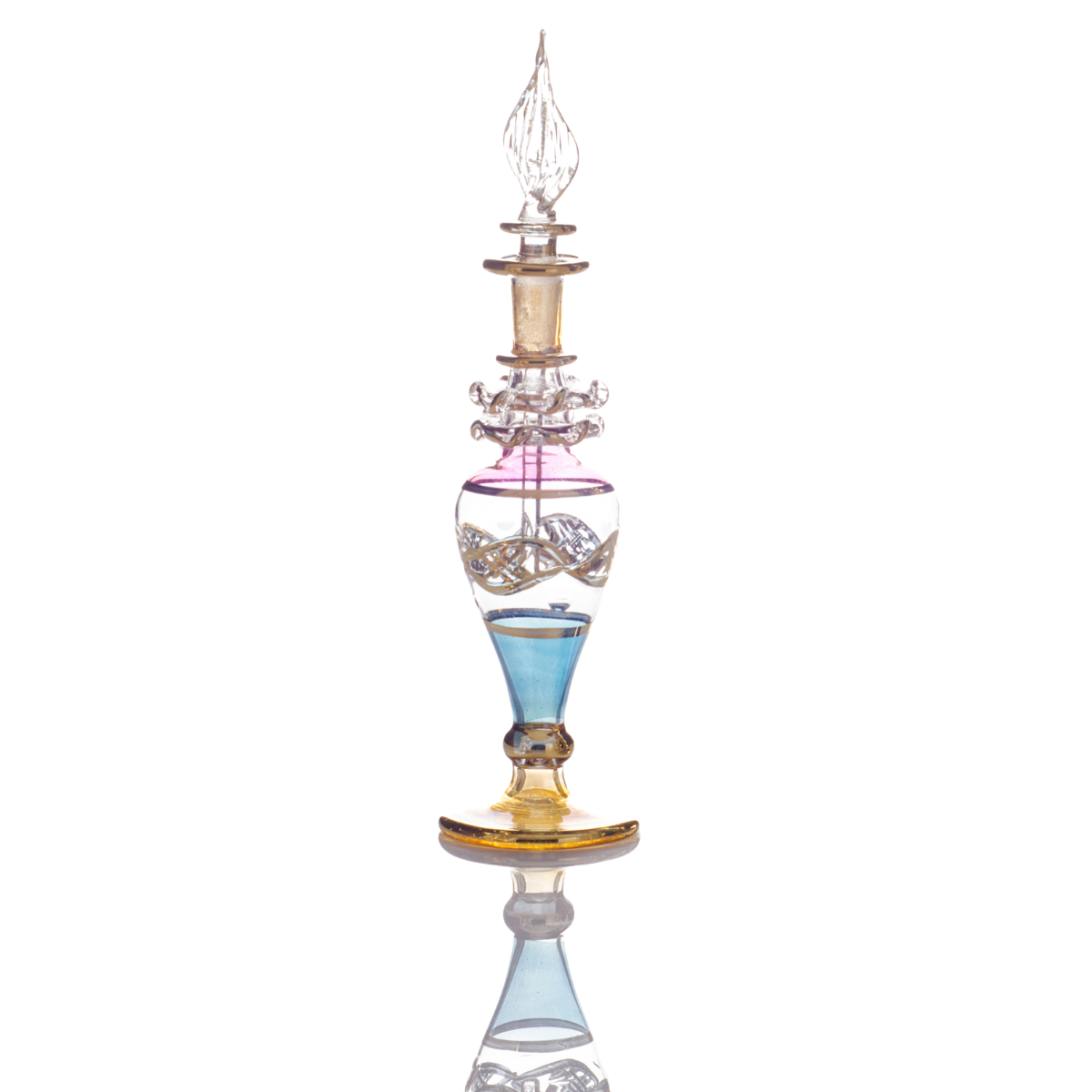 B12 – Swirls of Elegance Set (6 pack) | Handmade Glass Perfume Bottles