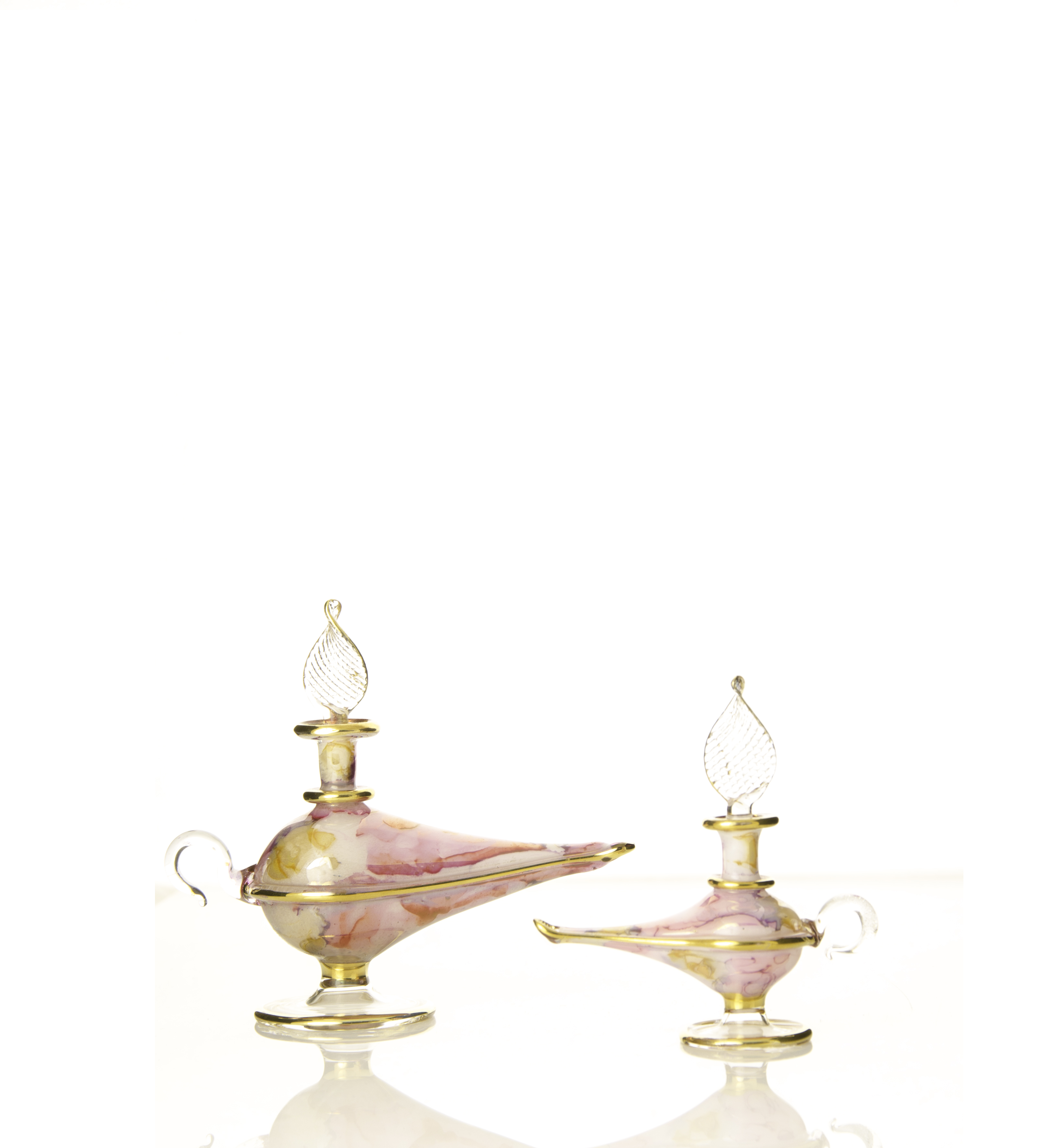 B07 – Genie's Lamp Set (2 Pack) | Handmade Glass Perfume Bottles