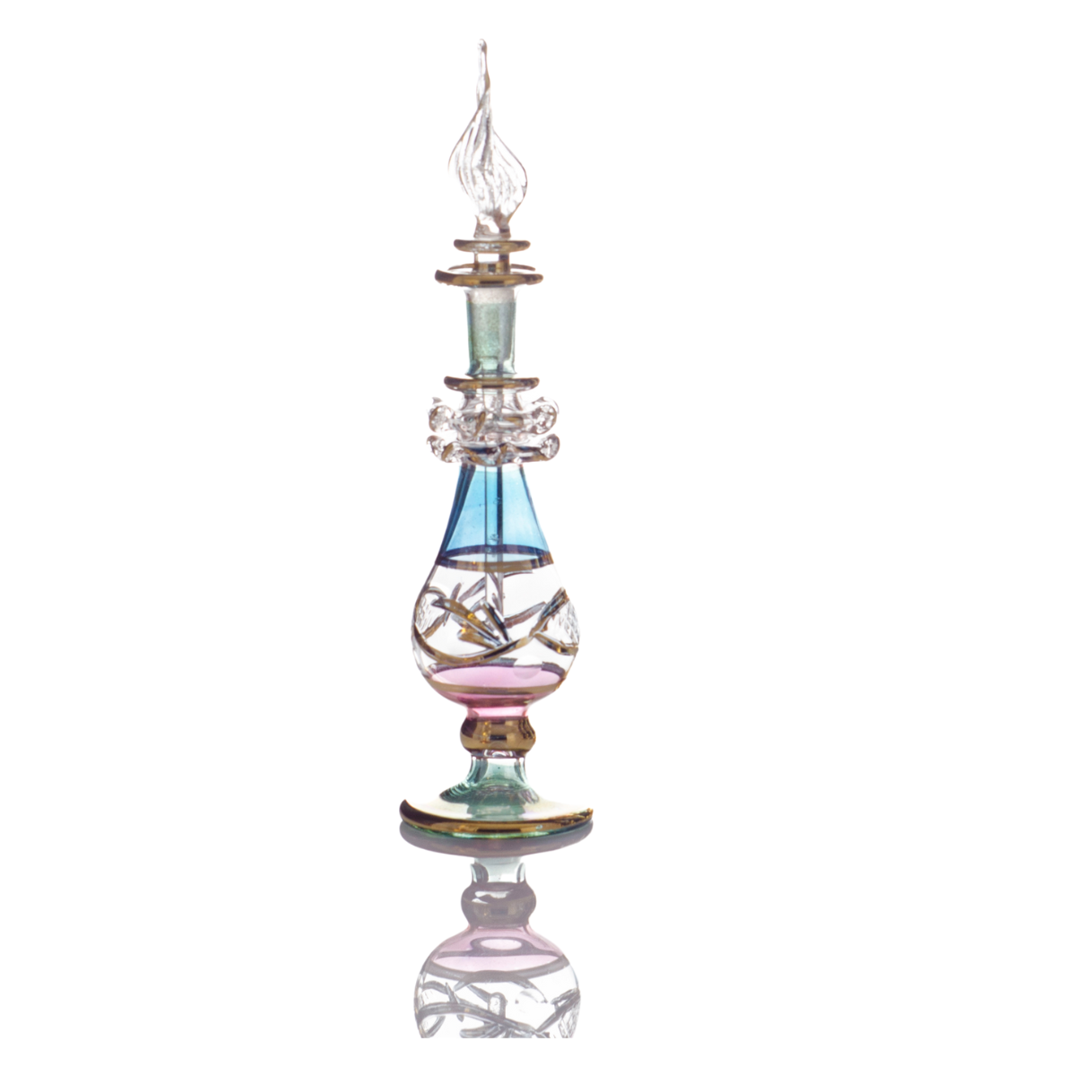 B12 – Swirls of Elegance Set (6 pack) | Handmade Glass Perfume Bottles