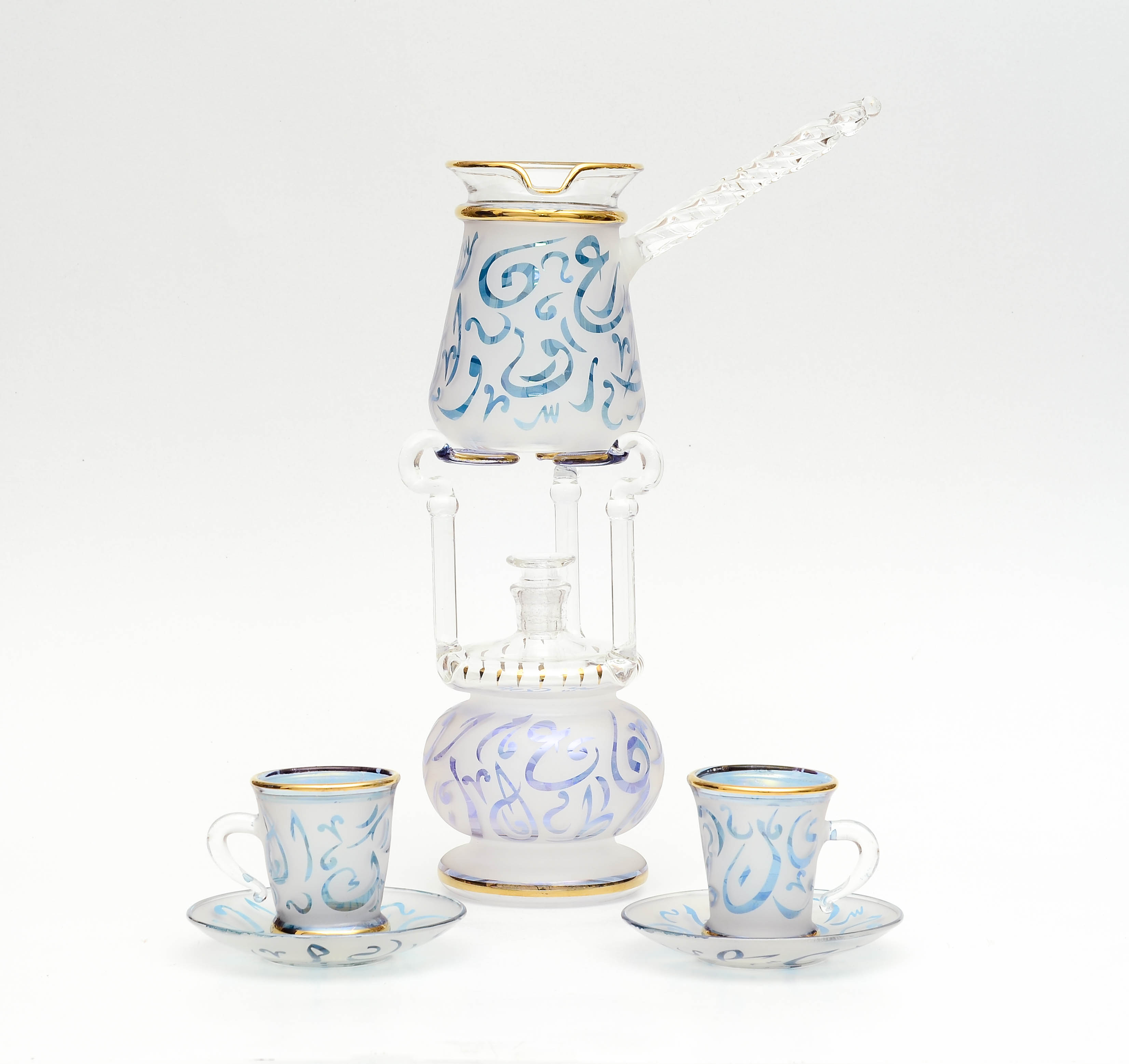 D07 - Handmade Turkish Coffee Spirit Lamp Set | Traditional Brew & Serve