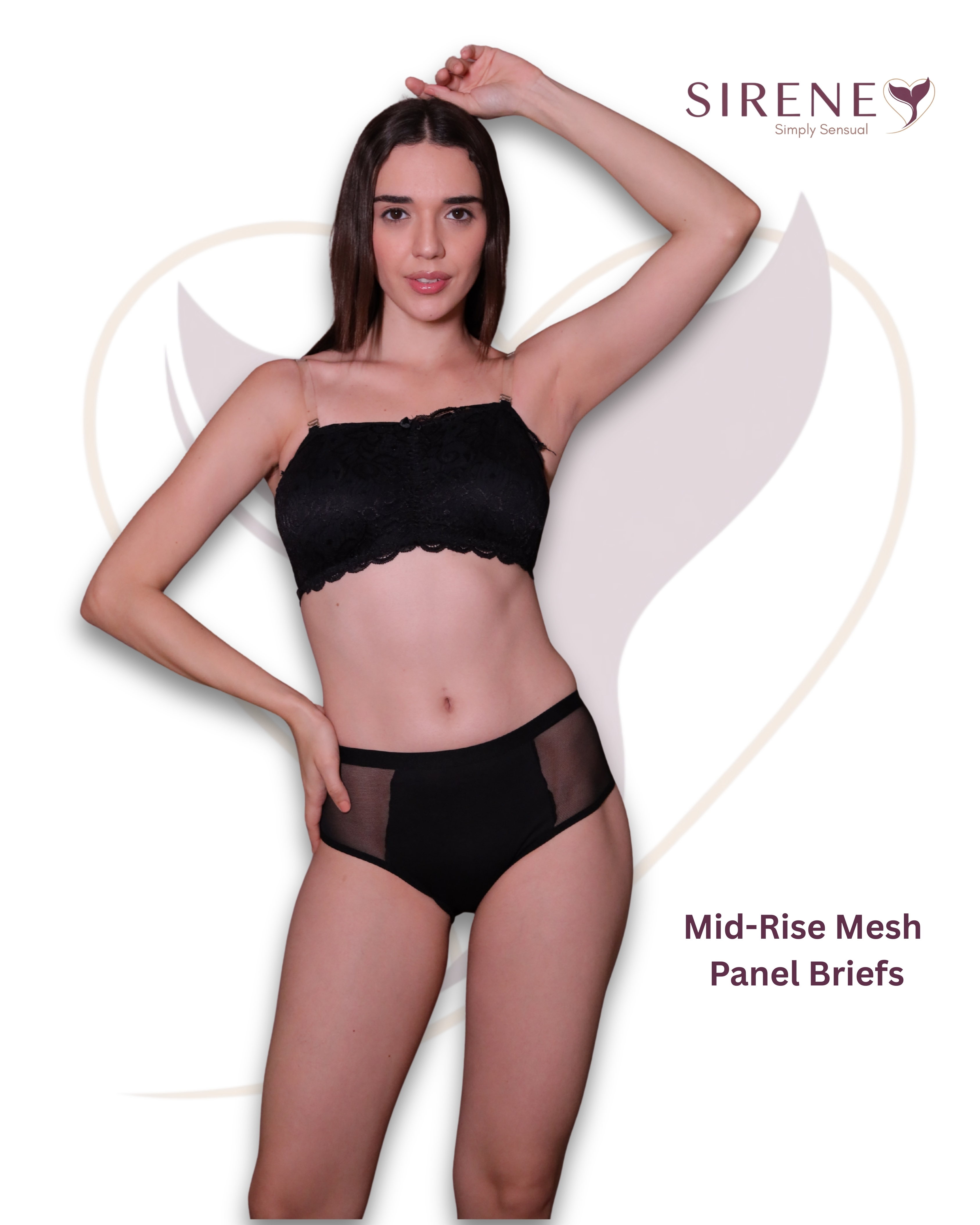 Mid-Rise Mesh Panel Briefs