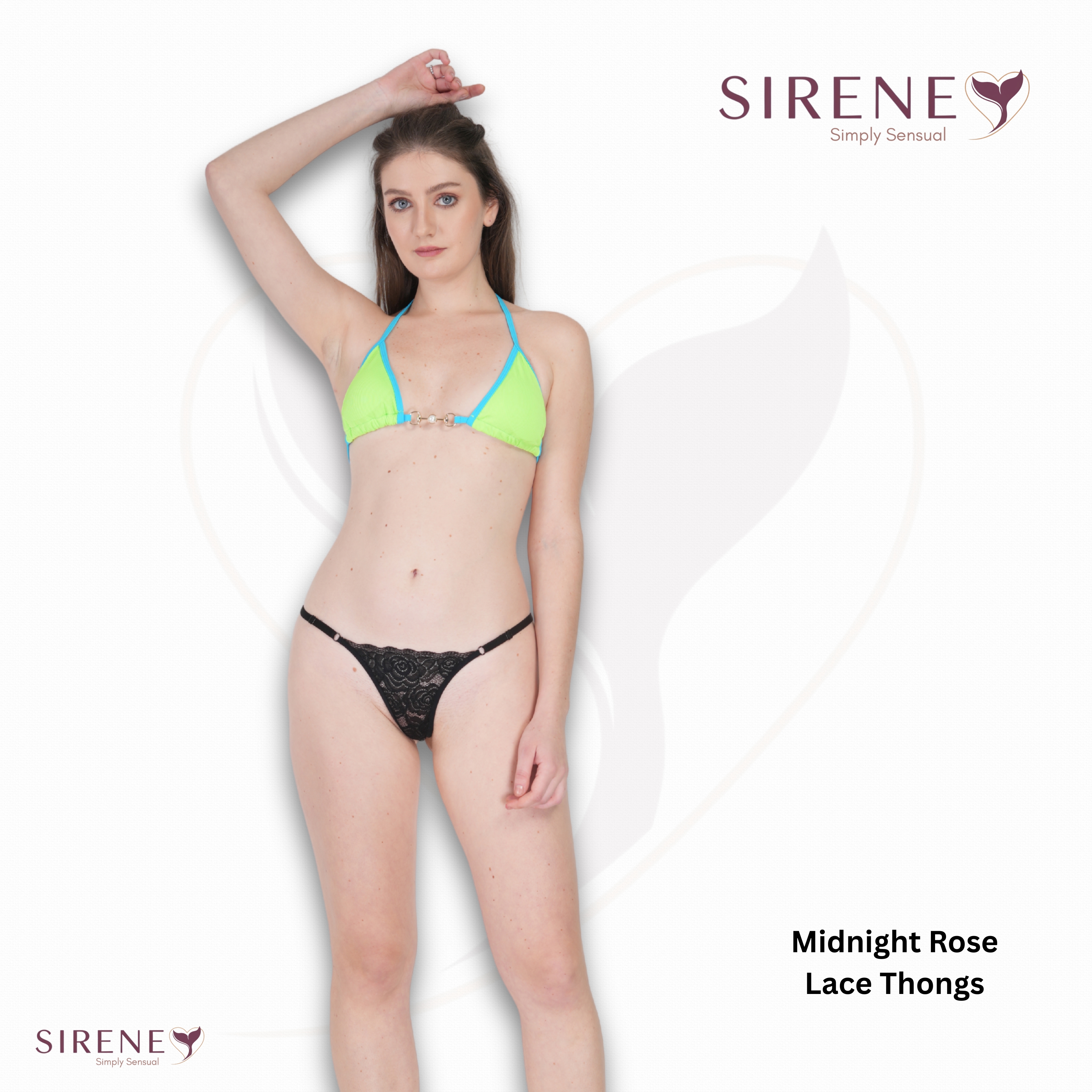 Midnight Rose Lace Thongs