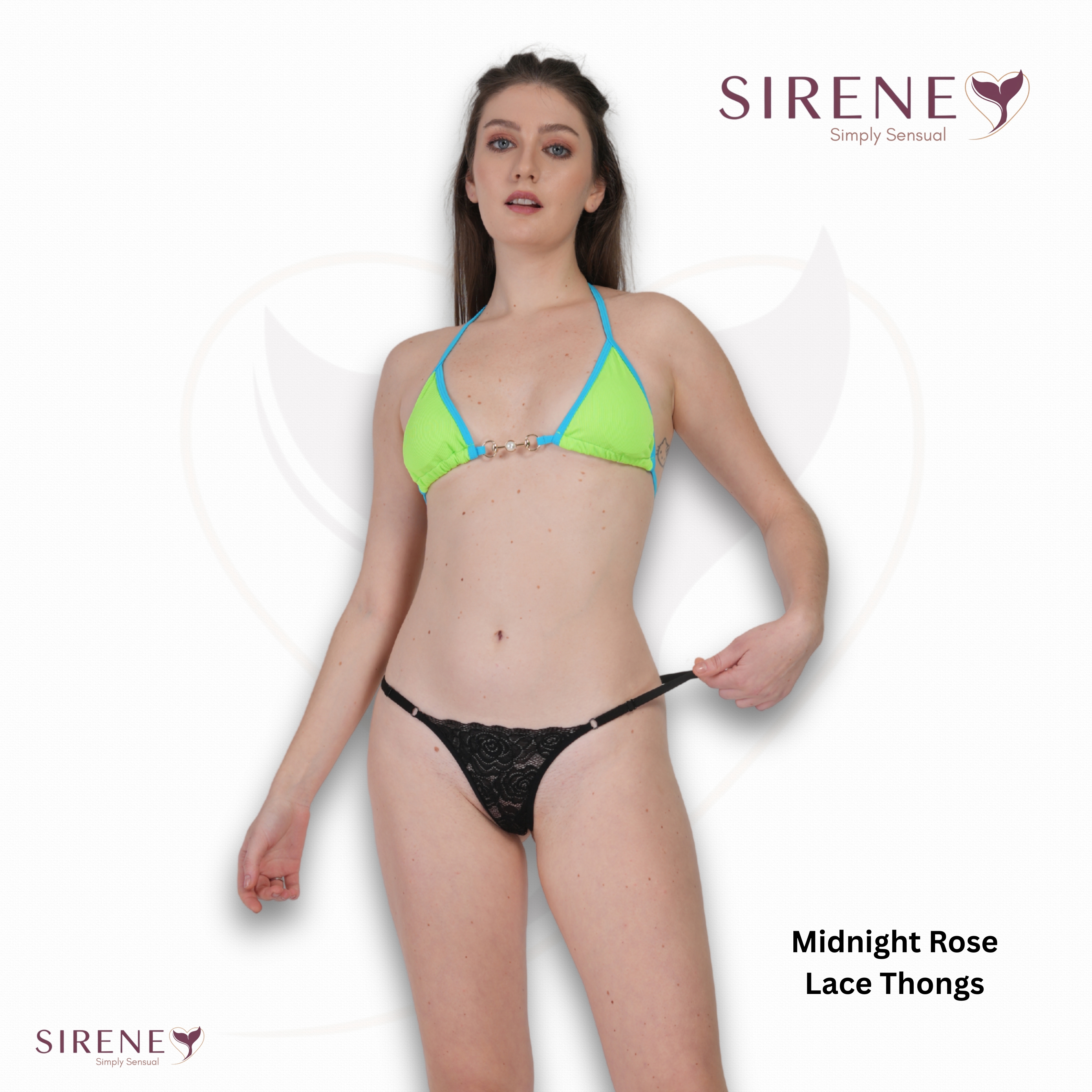 Midnight Rose Lace Thongs