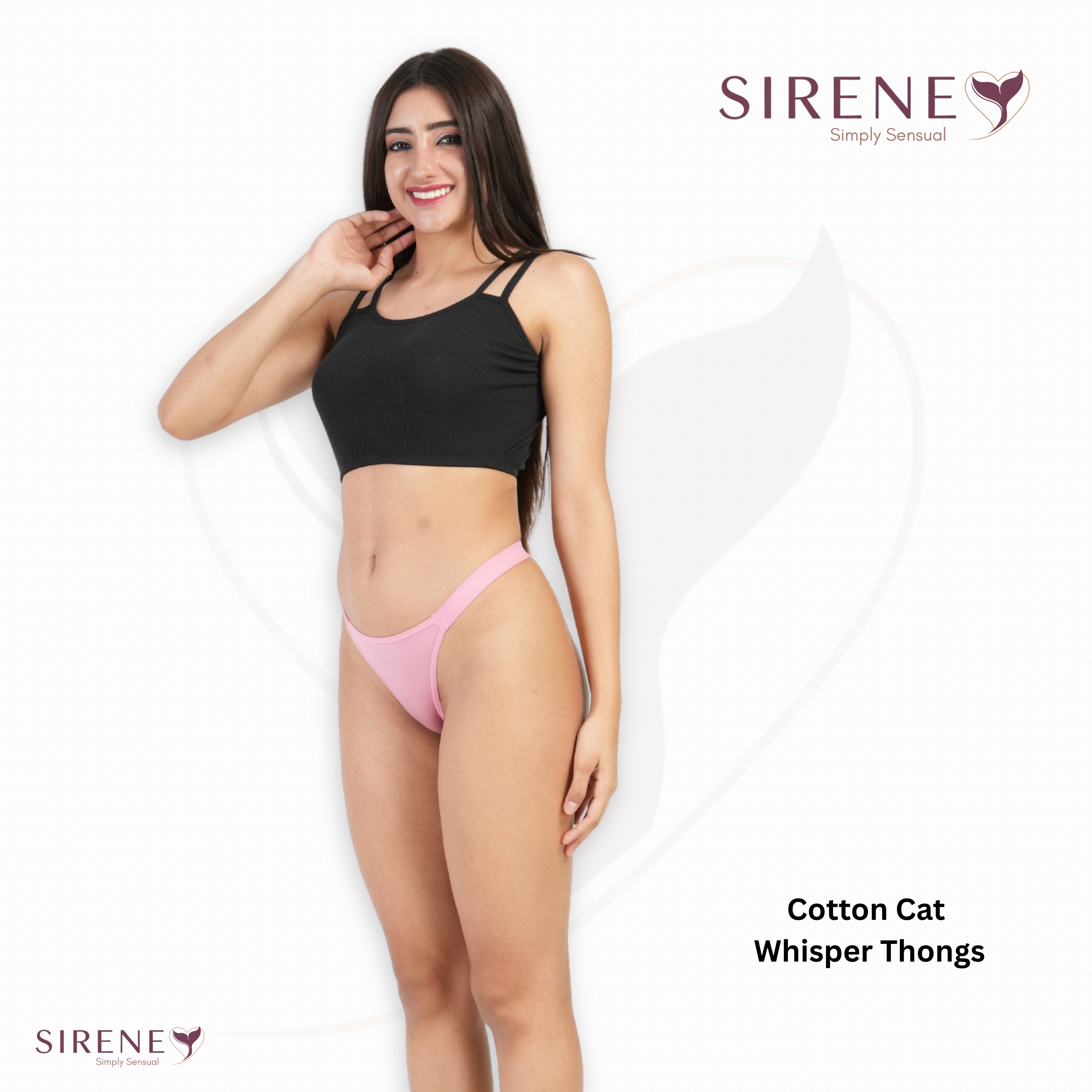 Cotton Cat Whisper Thongs