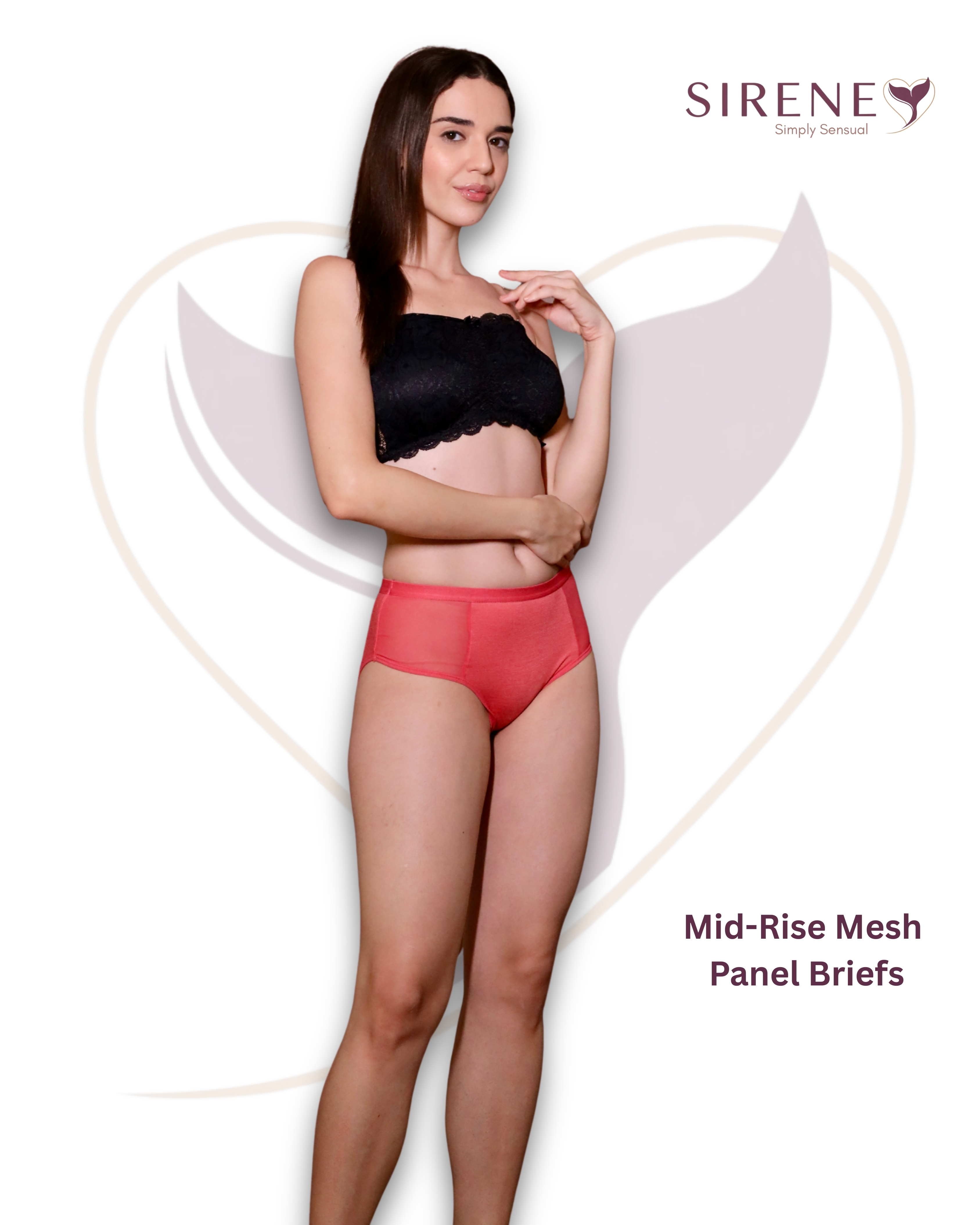 Mid-Rise Mesh Panel Briefs