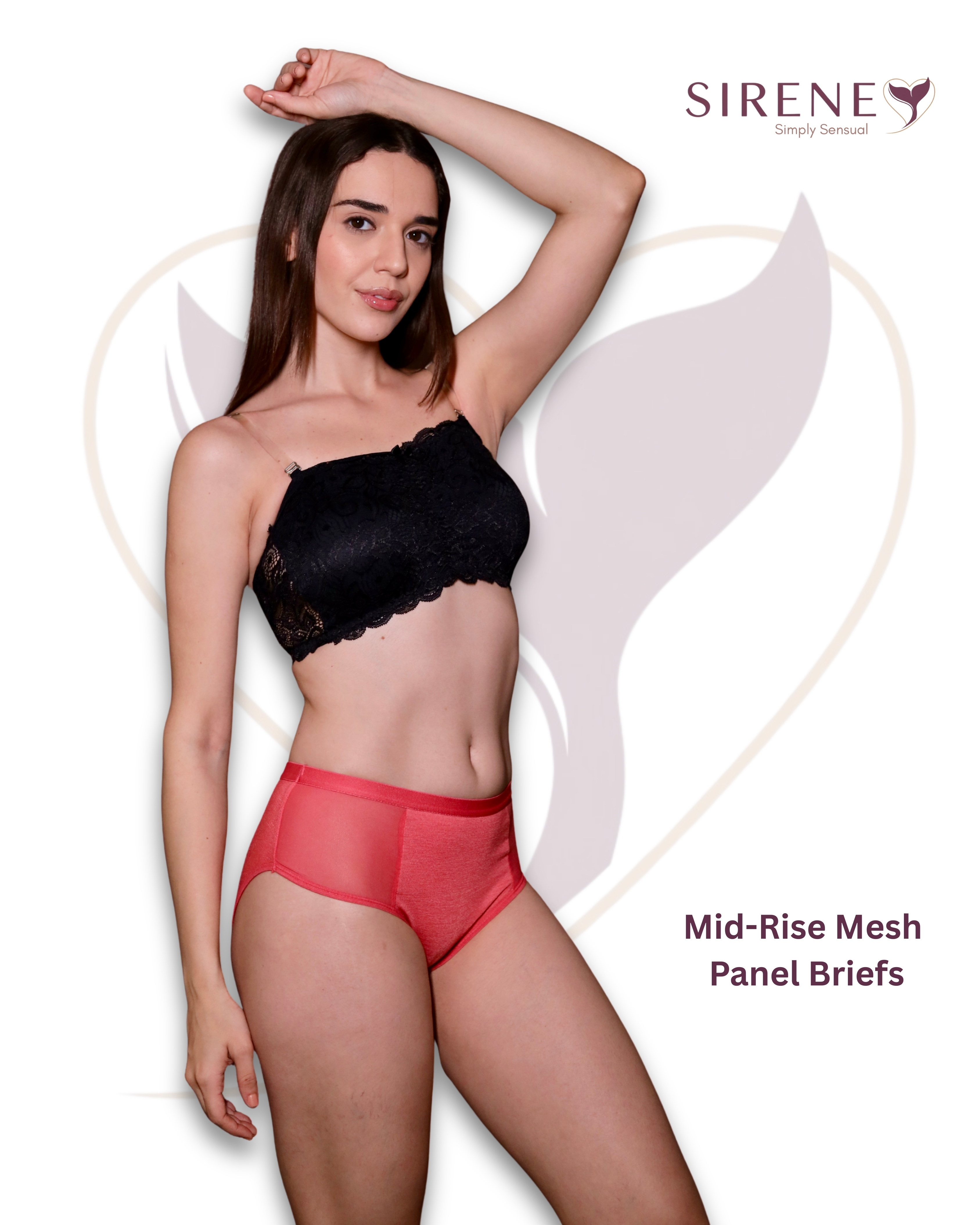 Mid-Rise Mesh Panel Briefs
