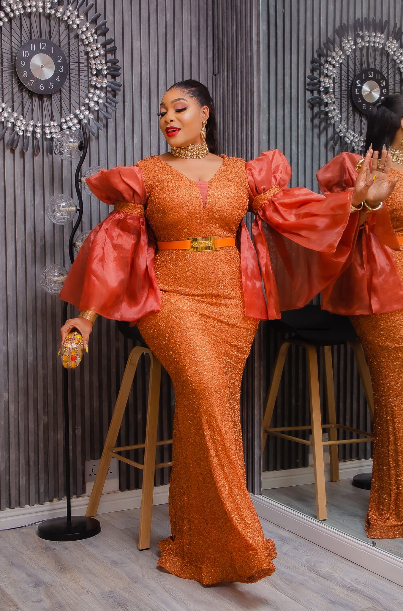 Elegant Orange Gown (Pre-Order)
