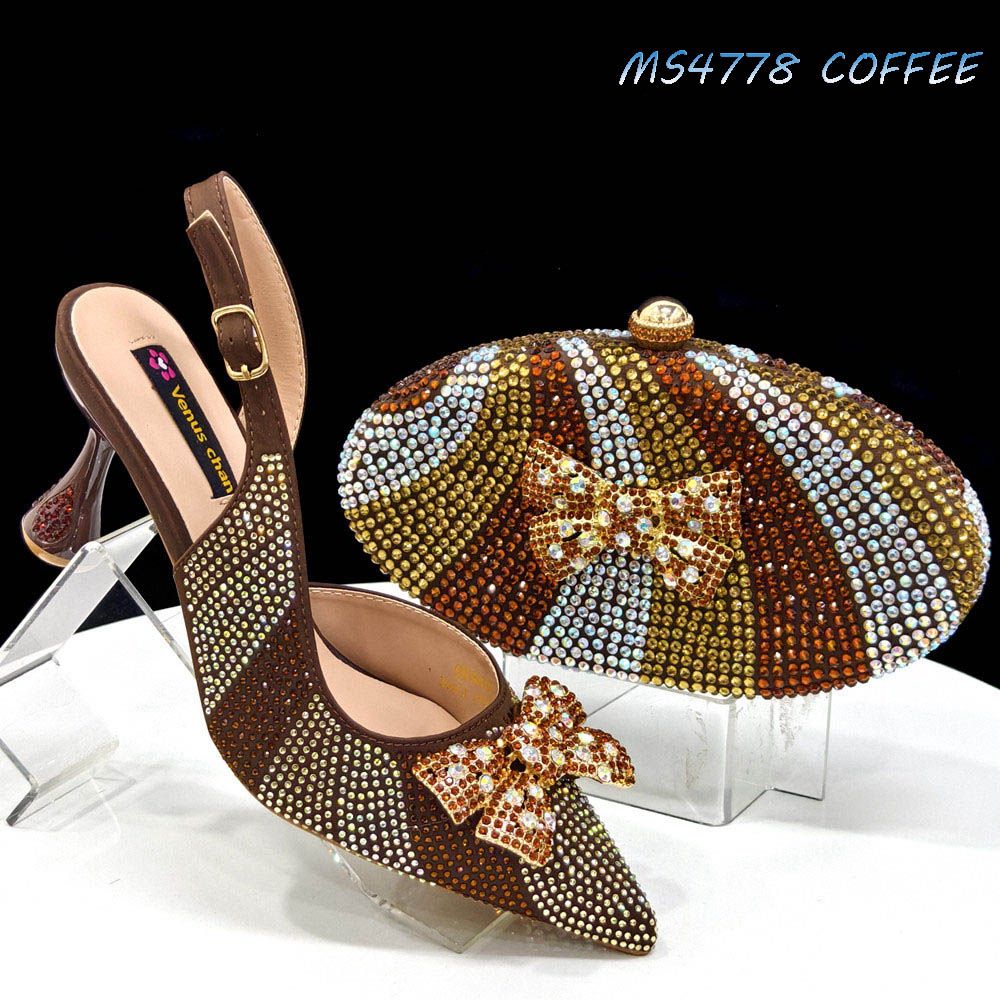 Crystal-Embellished Shoes and Clutch Set (Pre-Order)