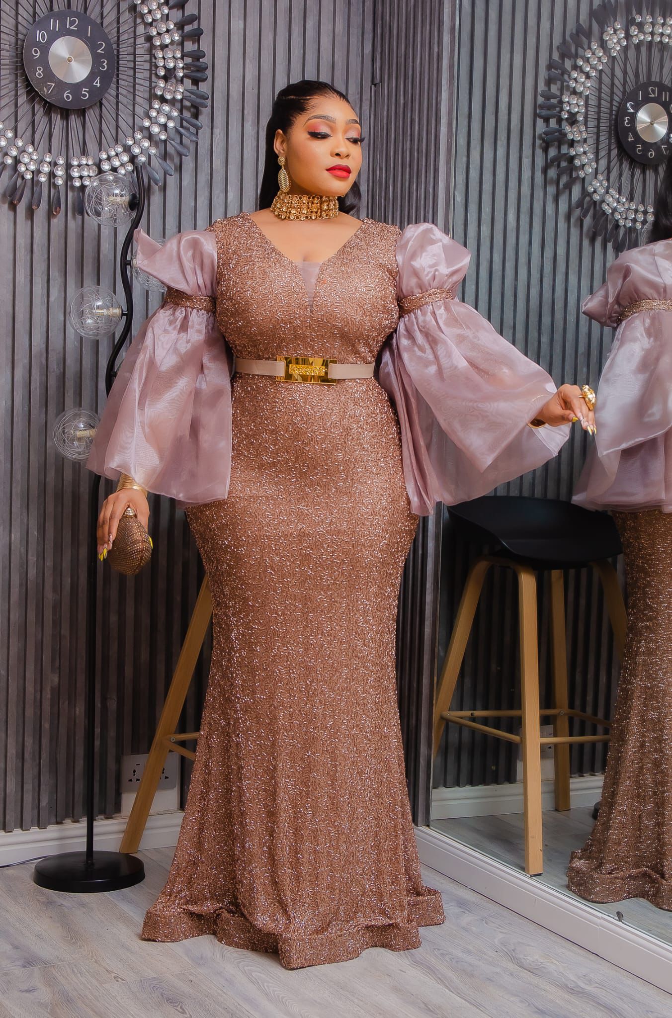 Elegant Sequin Evening Gown (Pre-Order)