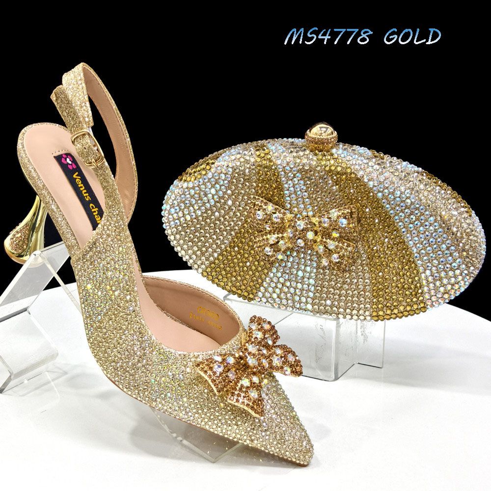 Crystal-Embellished Shoes and Clutch Set (Pre-Order)