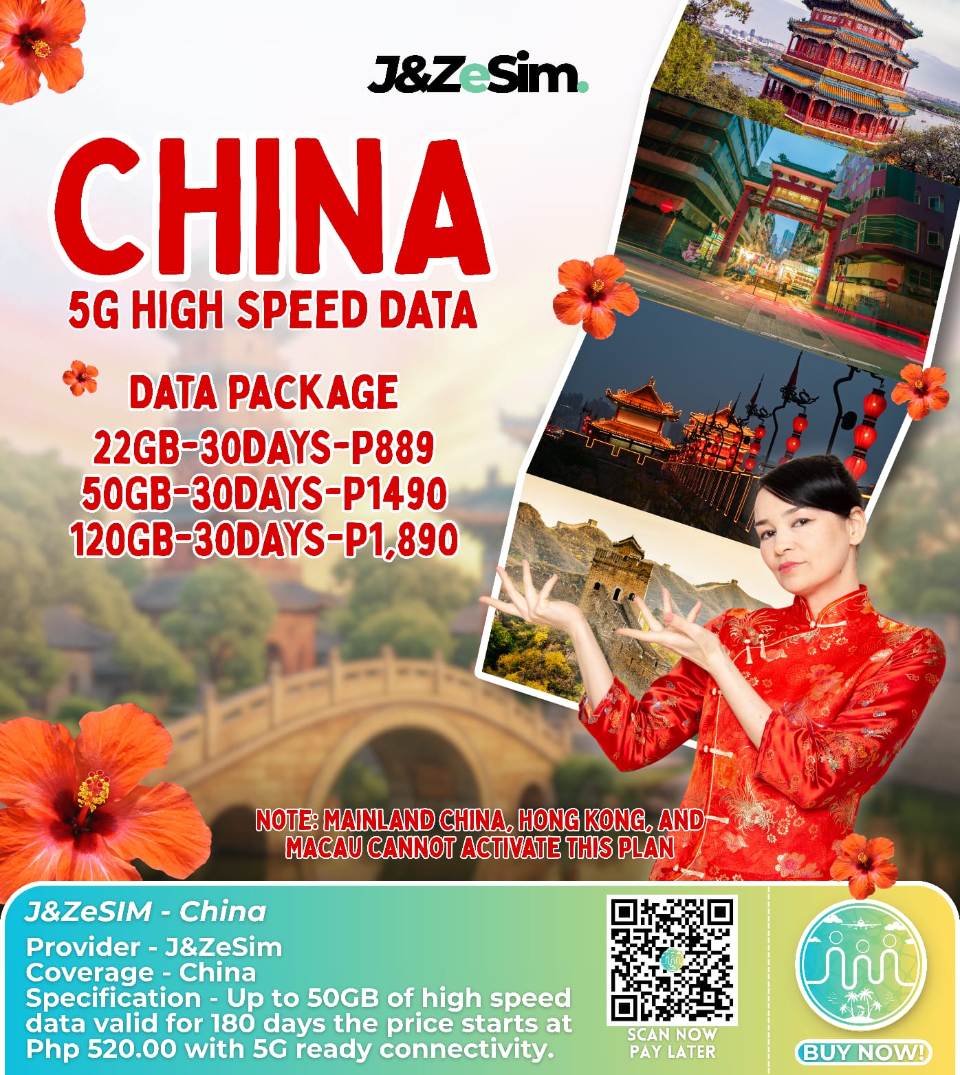 J&ZeSIM China 5G High Speed Data SIM