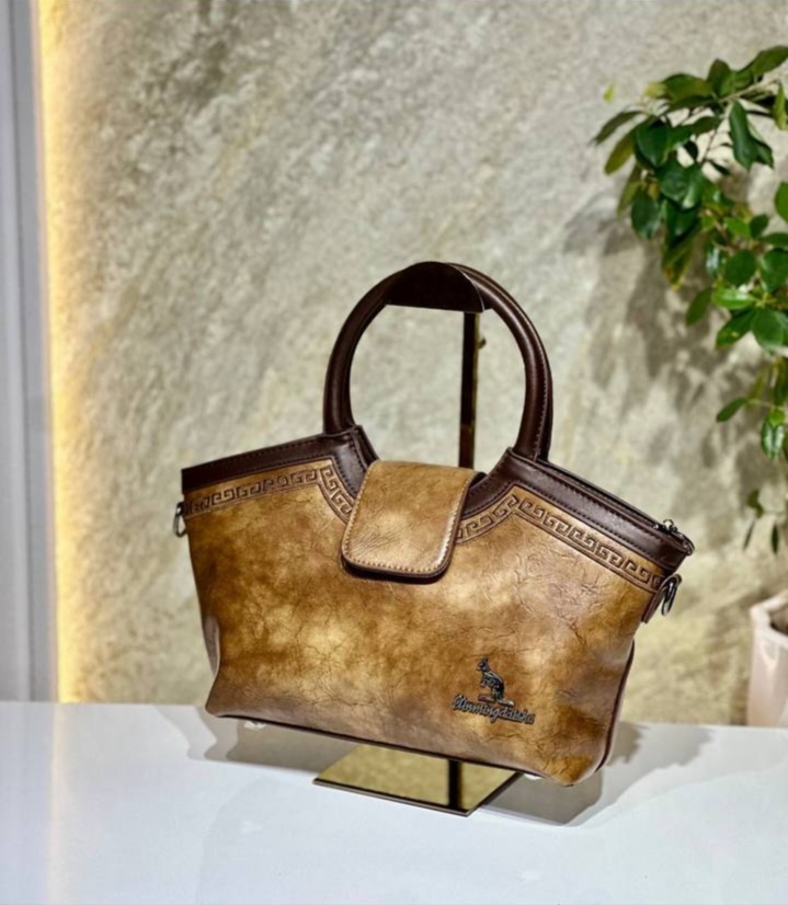 Vintage Brown Leather Handbag