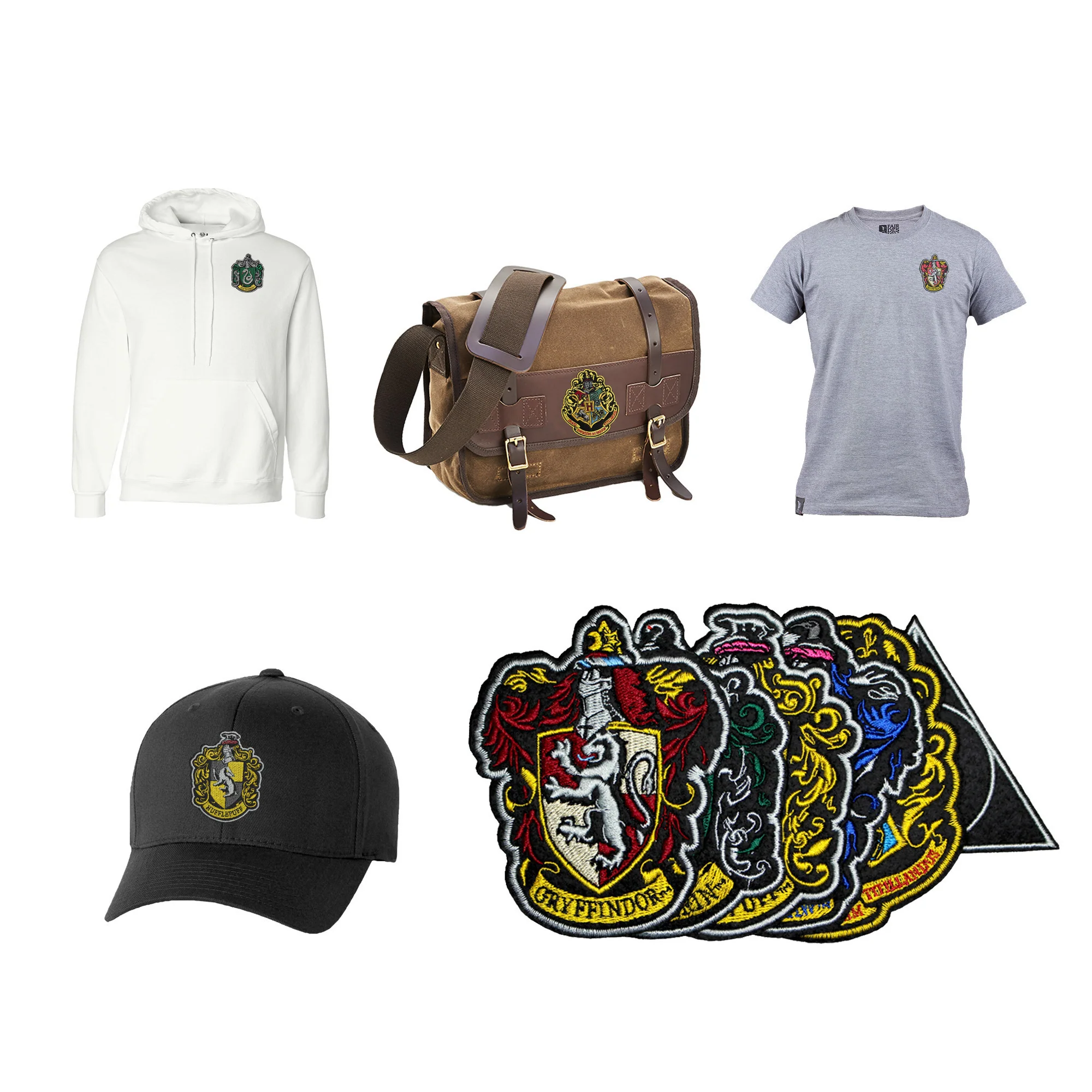 Set of 6 Harry Potter Crests Patches ( Iron-on)