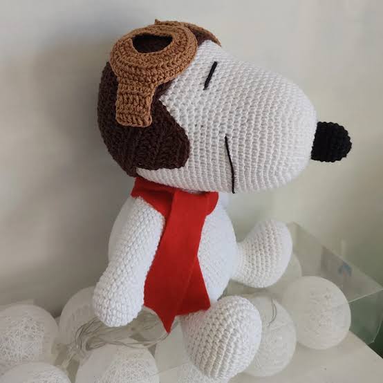 Muñeco tejido de Snoopy aviador