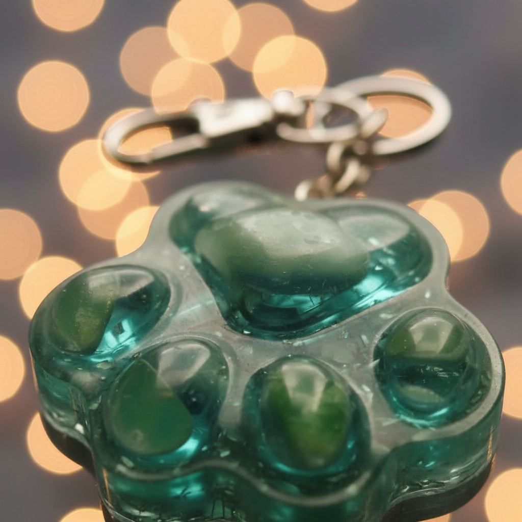 Chaveiro Orgonity Quartzo  Quartzo Verde