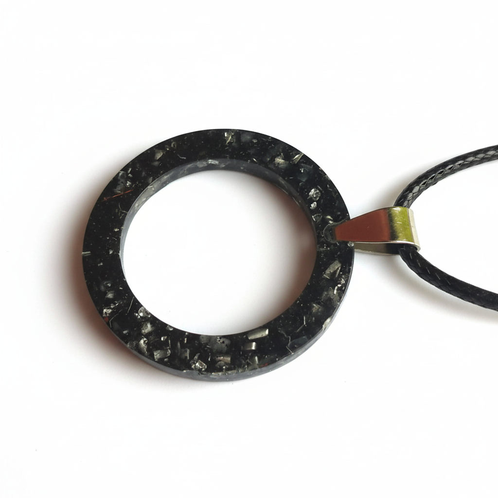 Pingente  Circular OrgoniTy Turmalina Negra