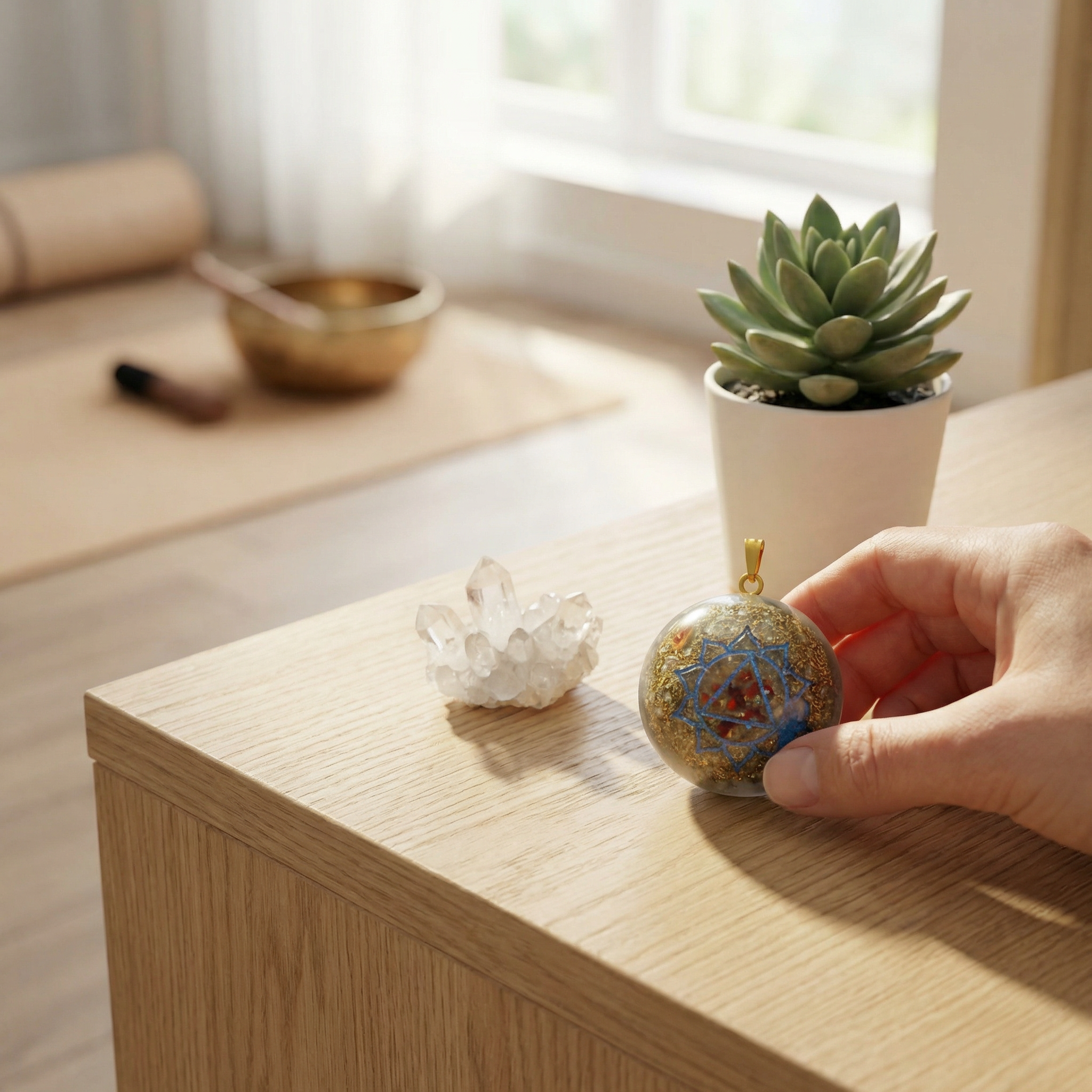 Pingente Orgonite Chakra Manipura