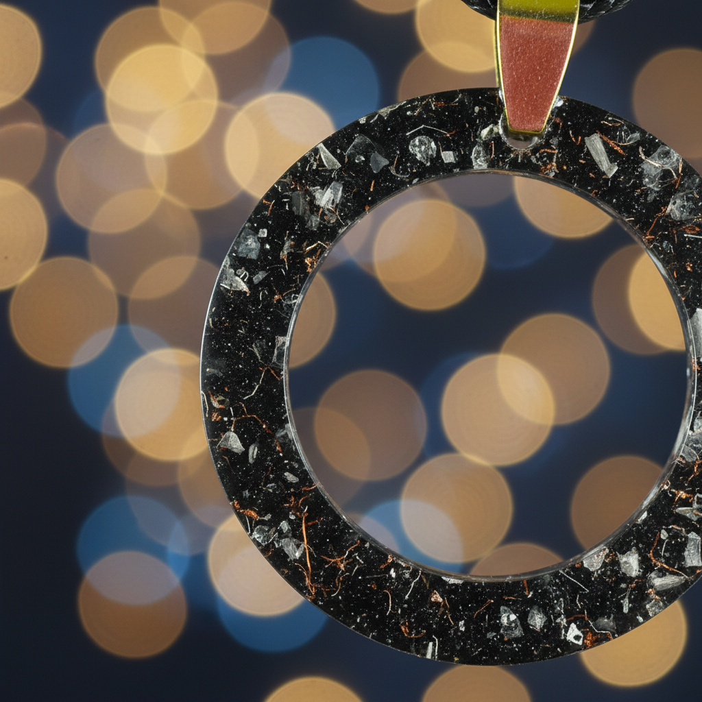 Pingente  Circular OrgoniTy Turmalina Negra