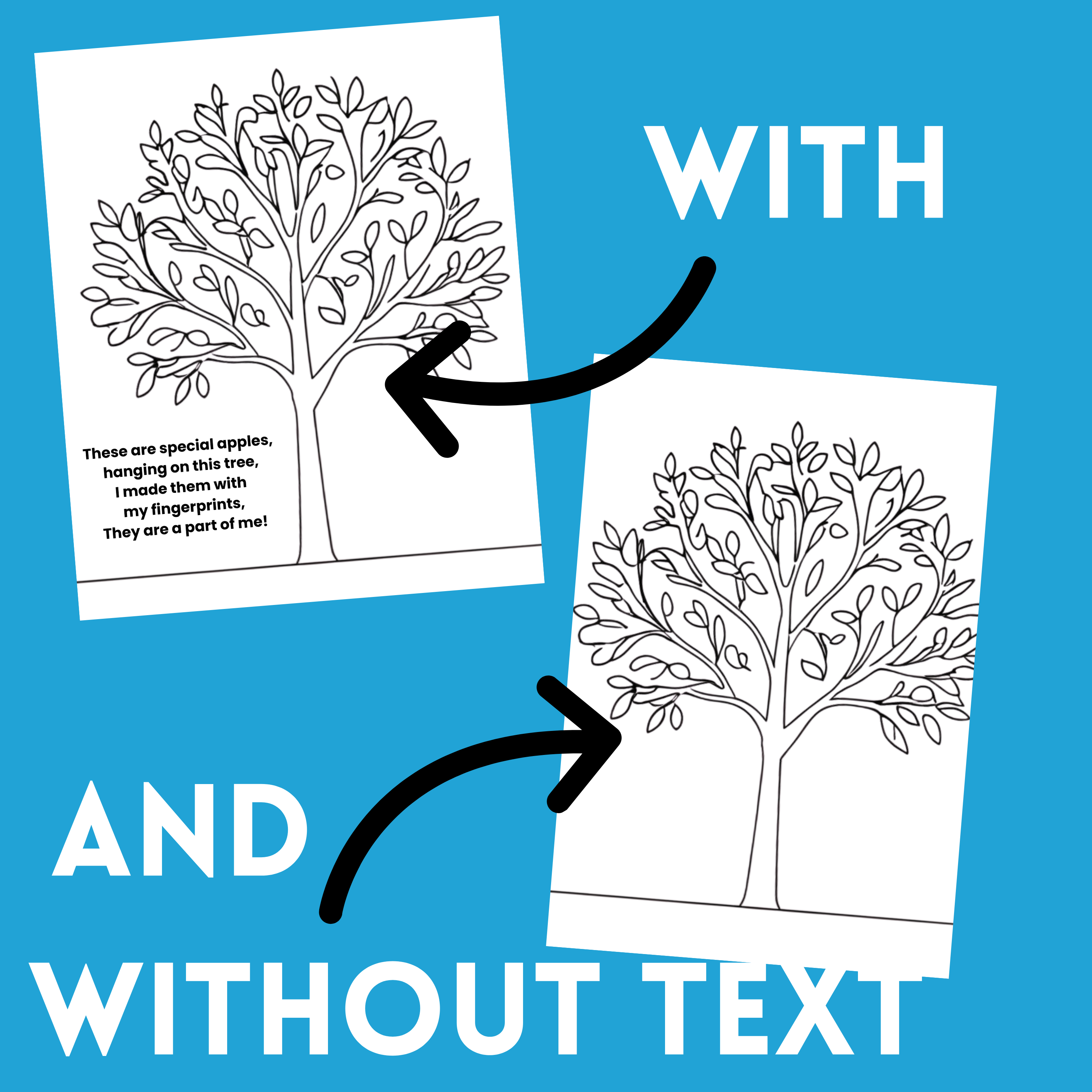 Apple Fingerprint Poem | LOW PREP Preschool Art Fall Craft Activity