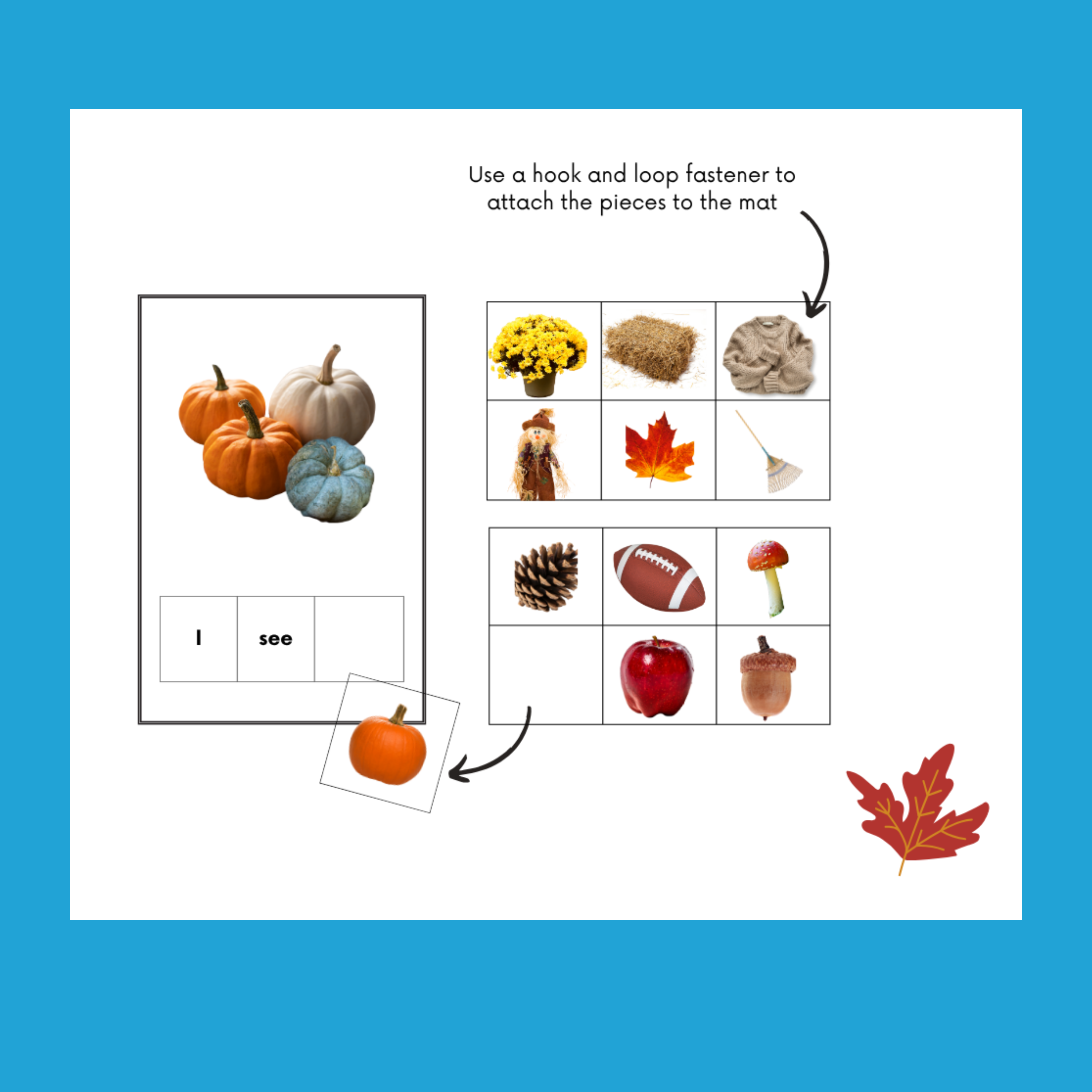 Fall Vocabulary Interactive Book for Preschool – Real Photo Printable
