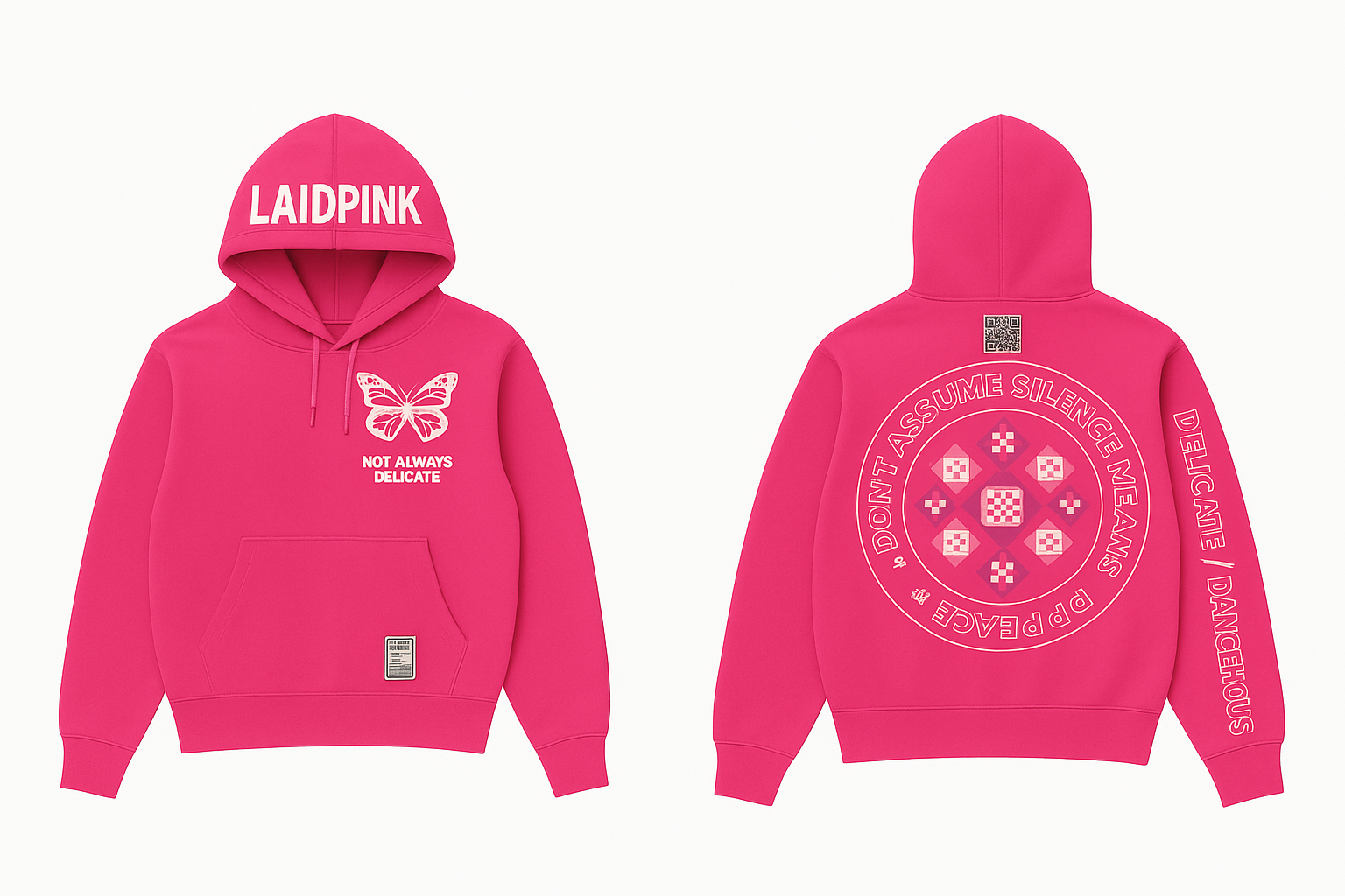 LAIDPINK Pink Hoodie