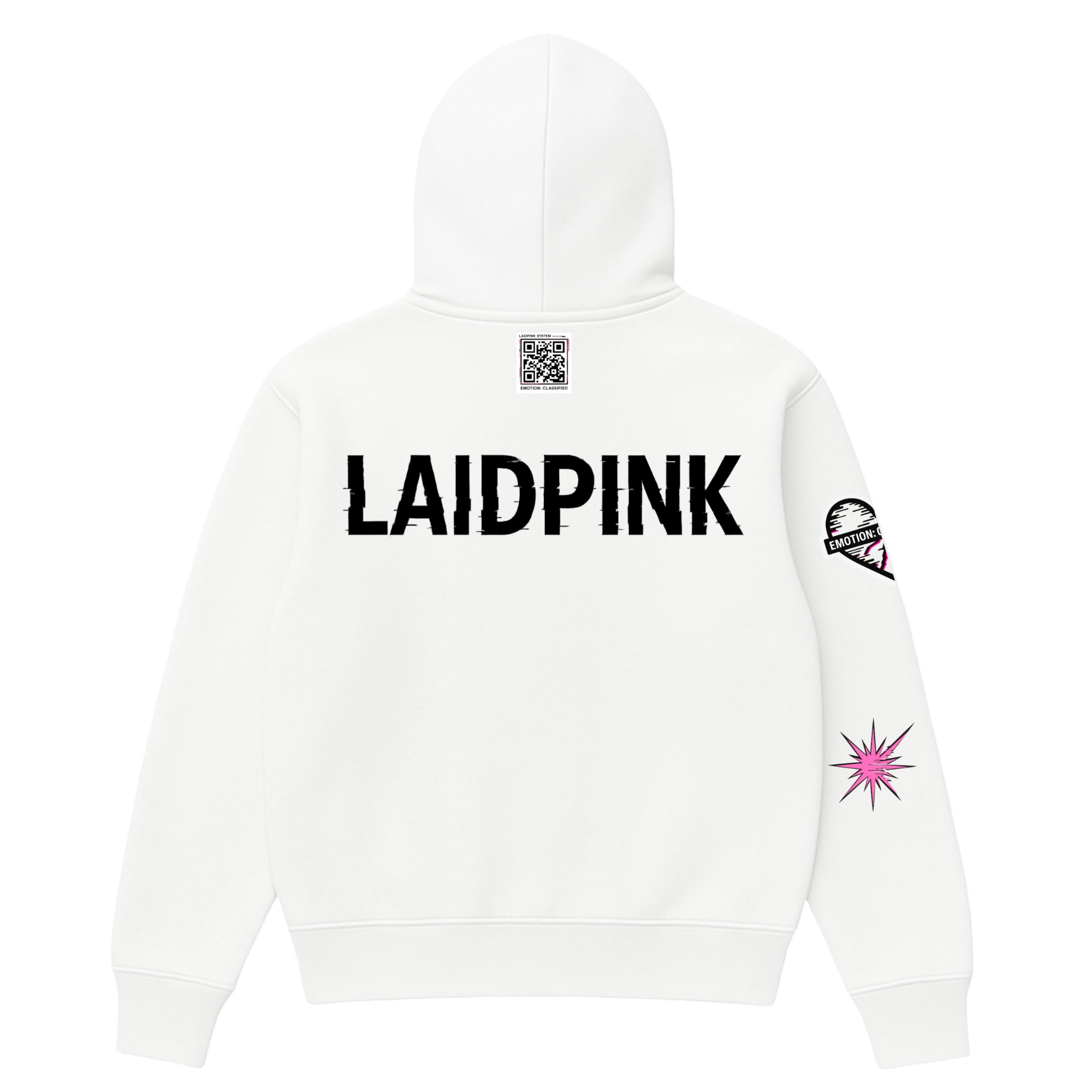 White LaidPink Hoodie